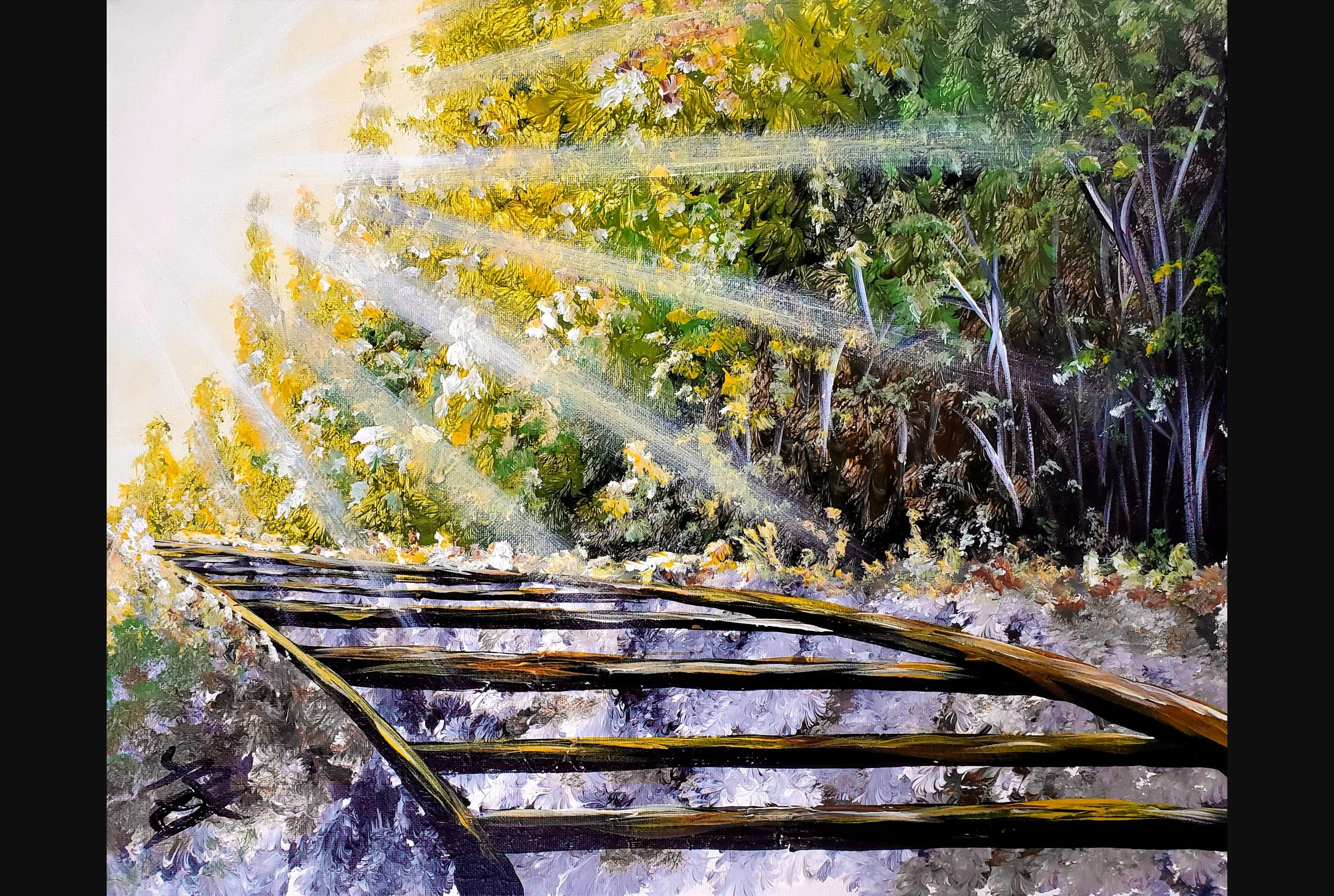 Morning Rise Railroad Tracks
