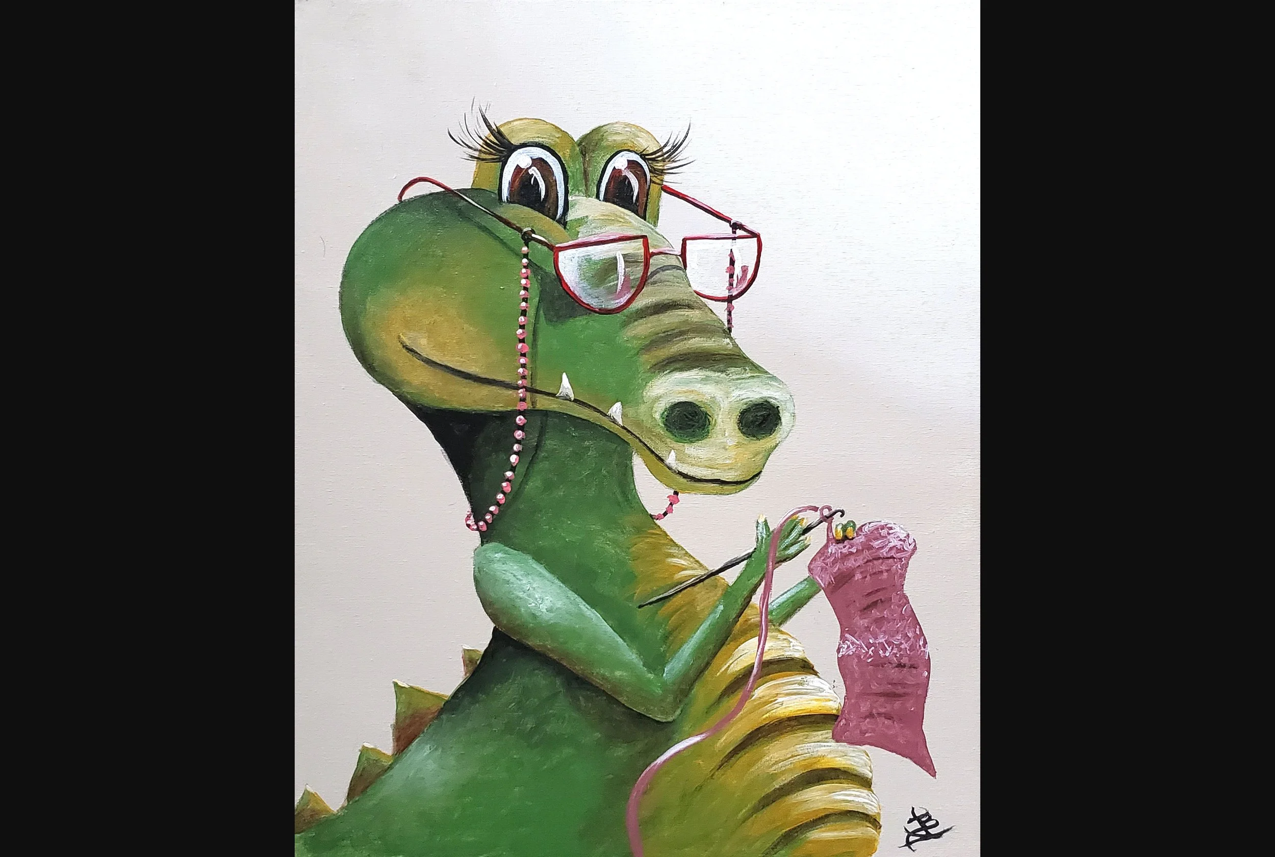 Crocheting Crocodile