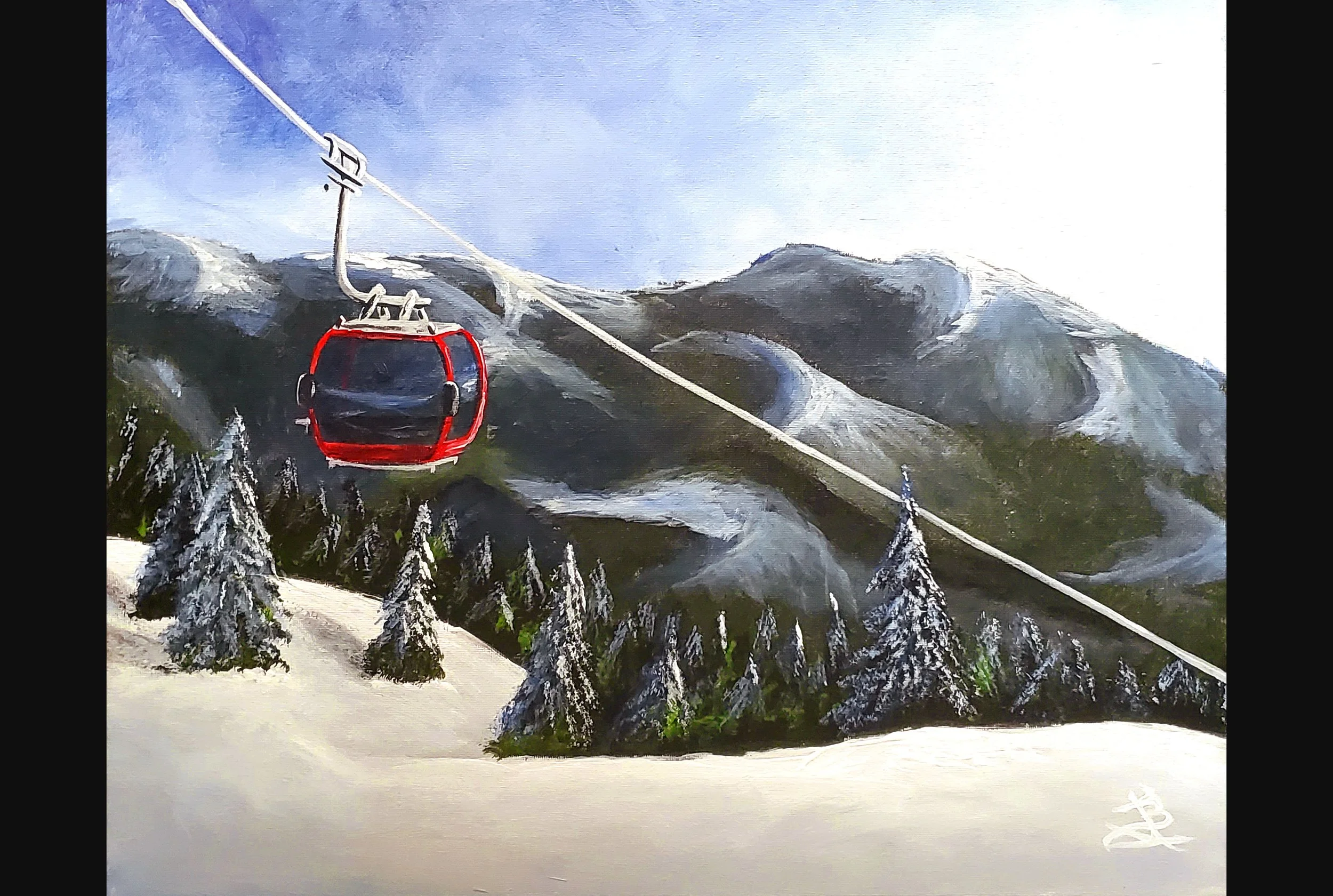 Snowy Mountain Gondola