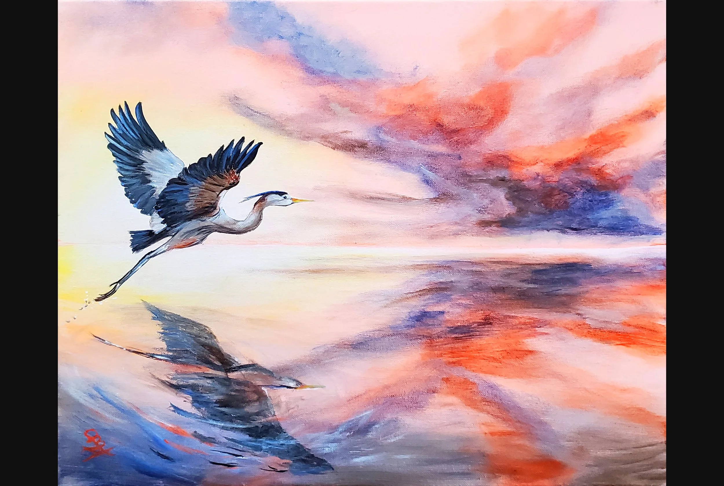 Blue Heron Sunset
