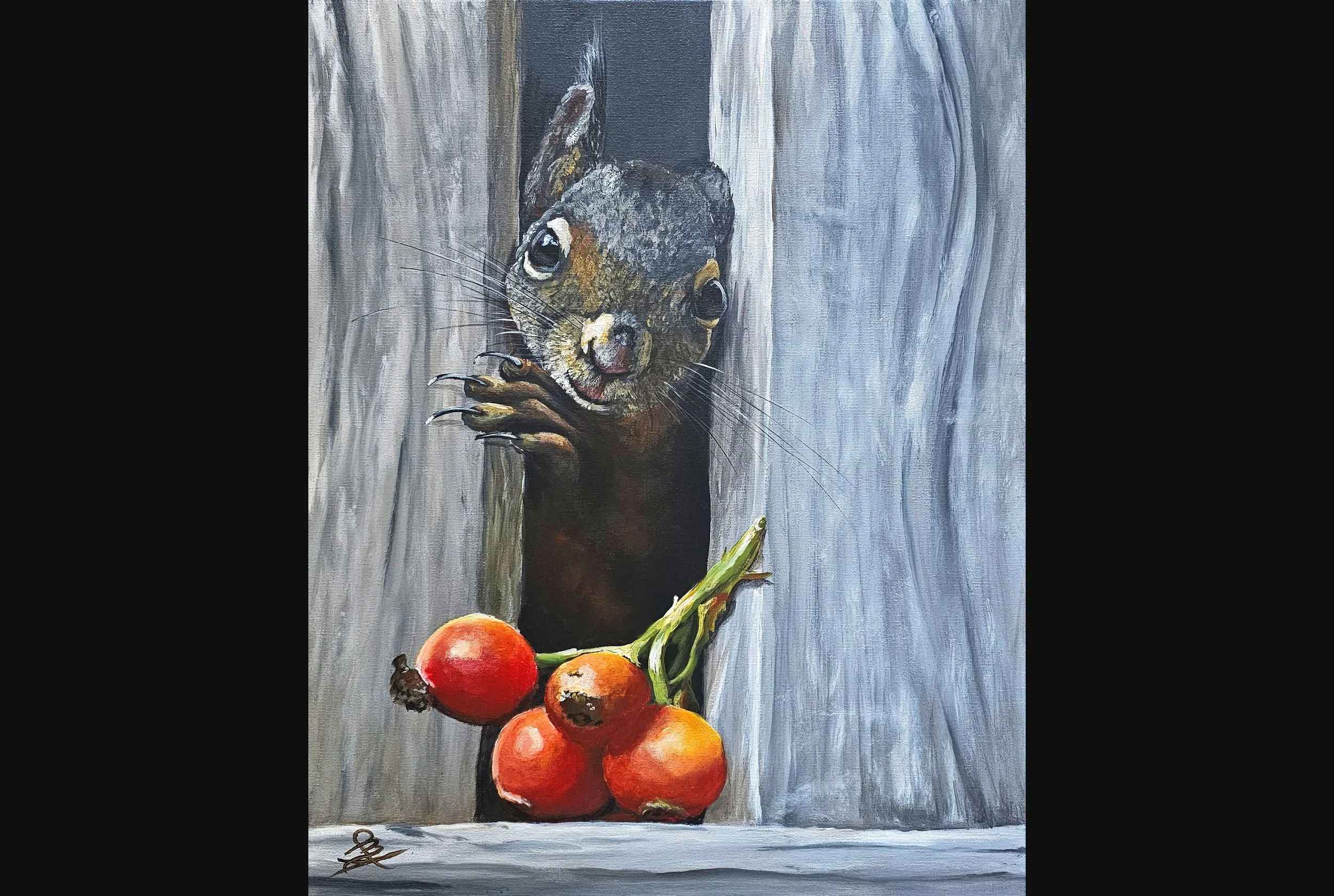 Cute Hungry Squirrel