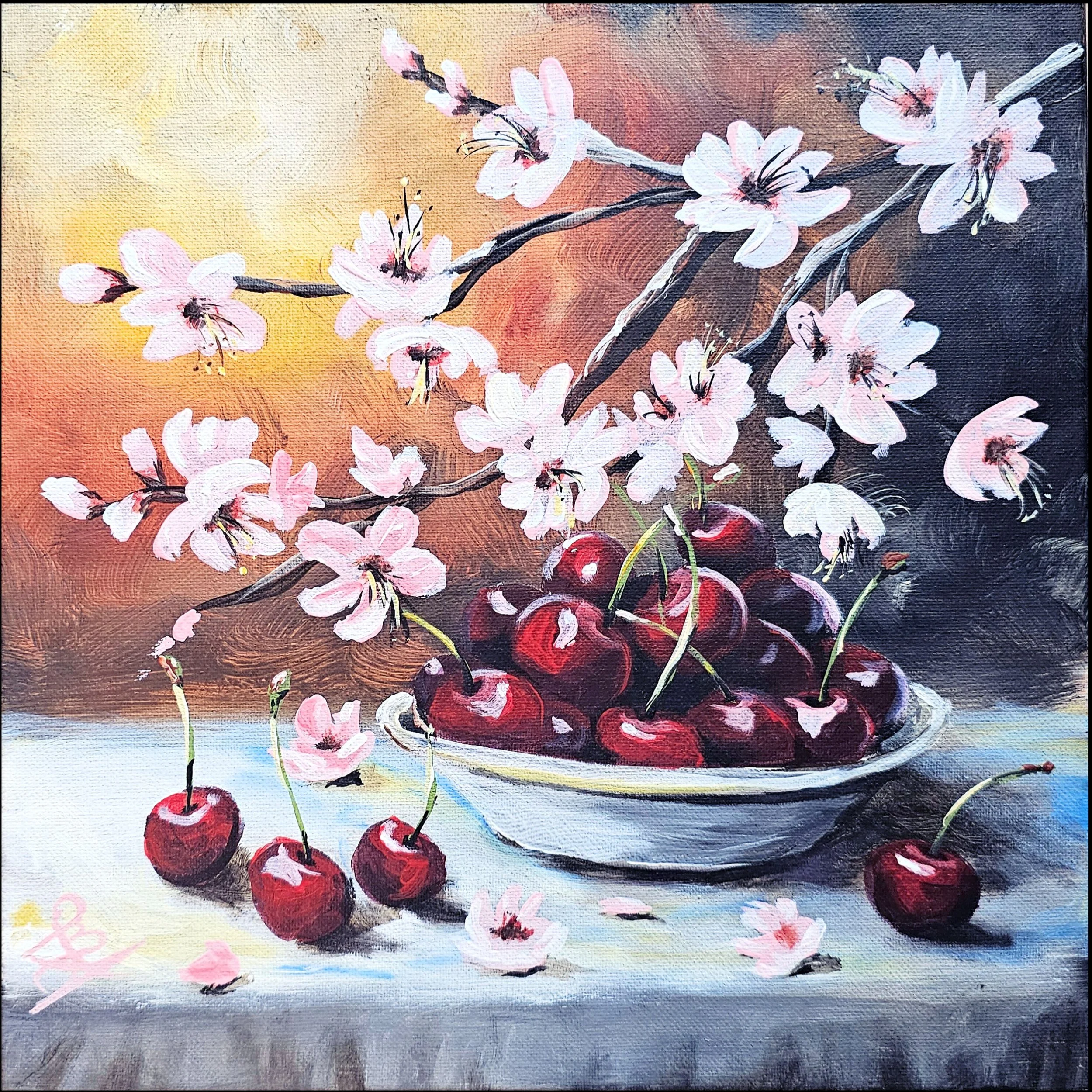 Cherries and Cherry Blossoms