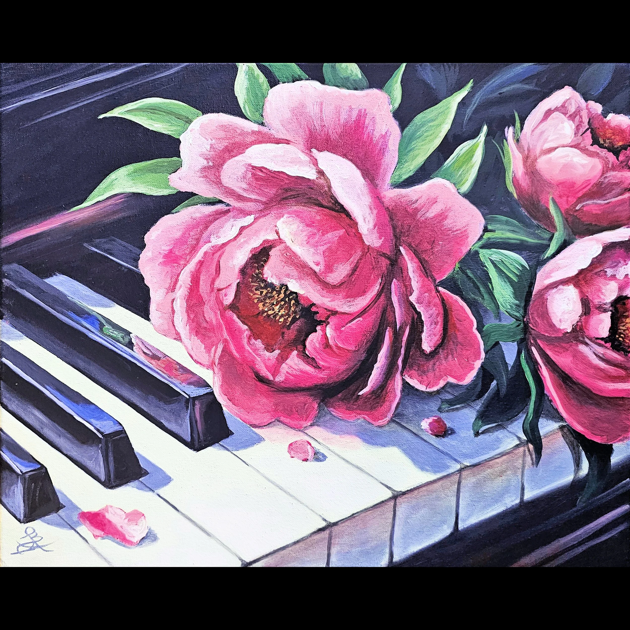 Peonies and Piano Keys