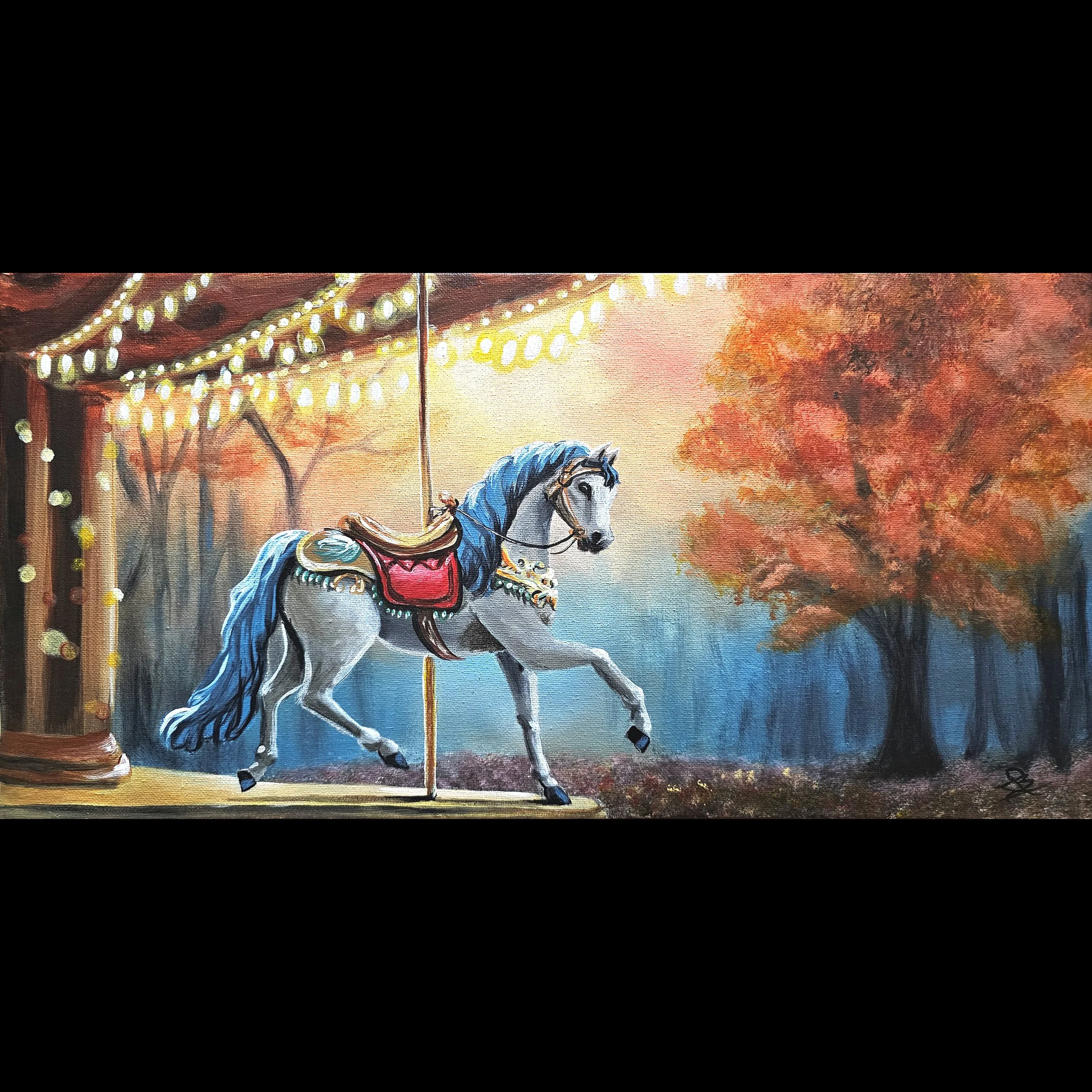 Carousel Horse in Autumn