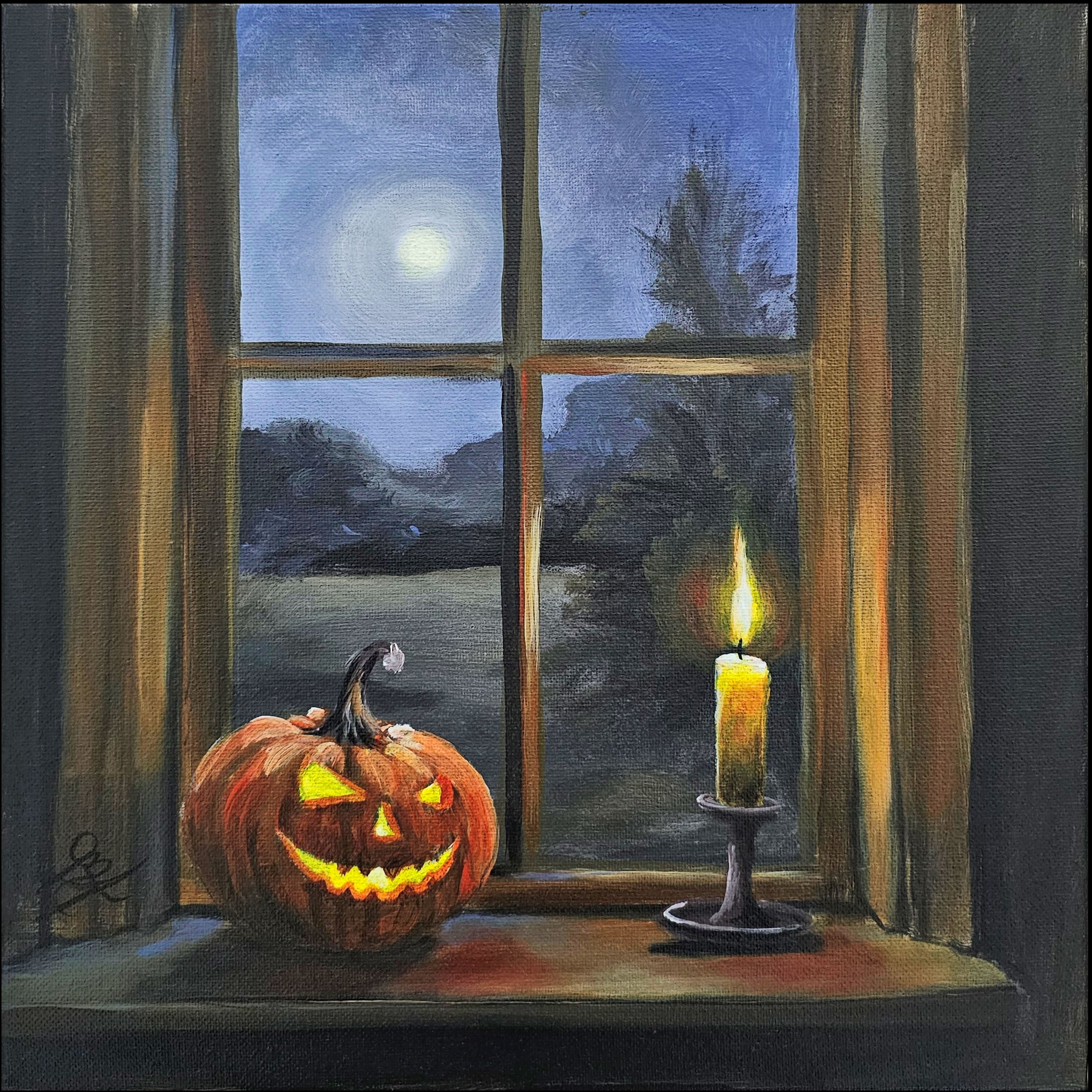 Jack-O-Lantern Window