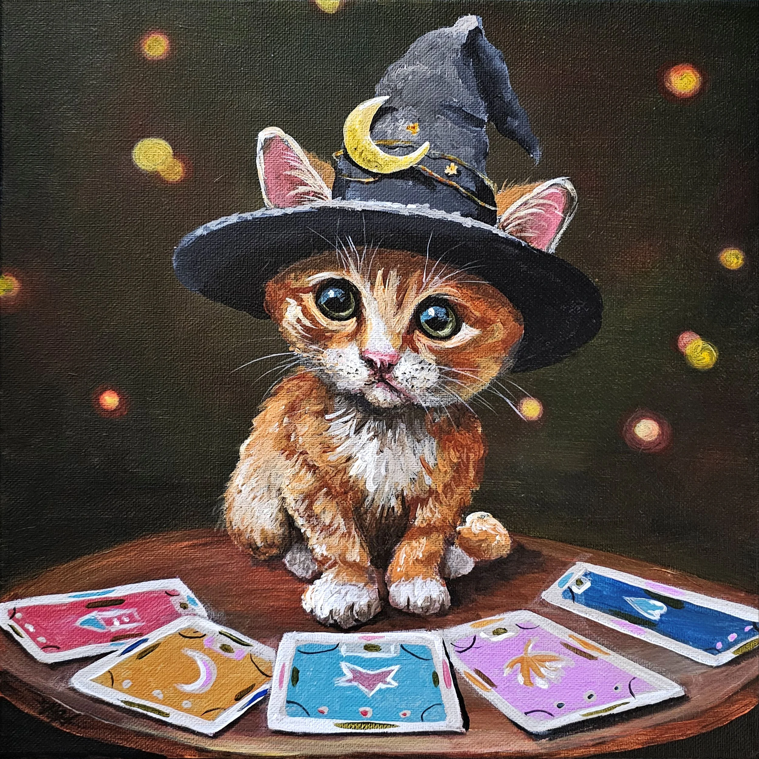 Tarot Card Kitten