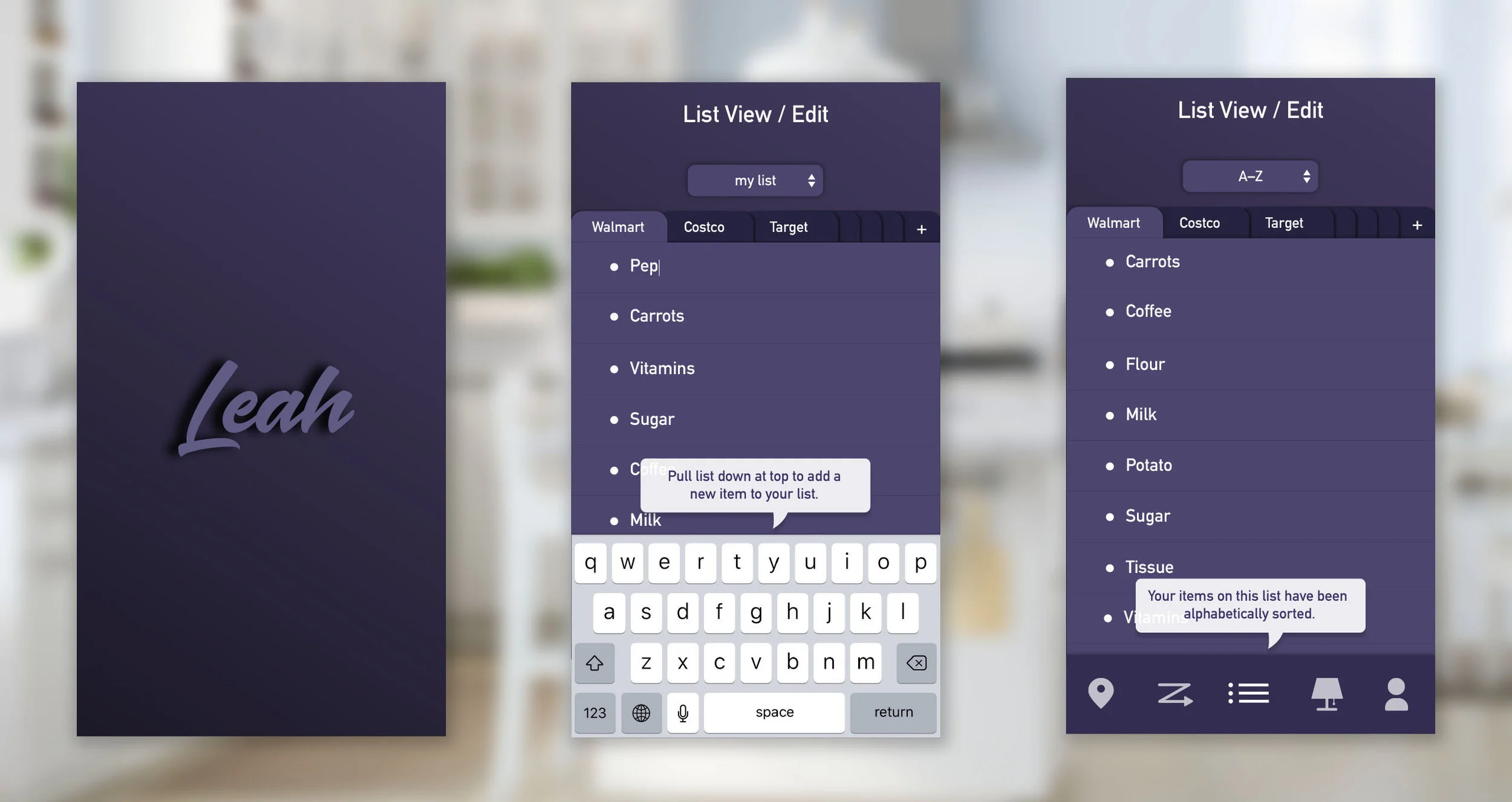 Leah makes making, editing, and managing your lists simple. You can alphabetize it with one click.