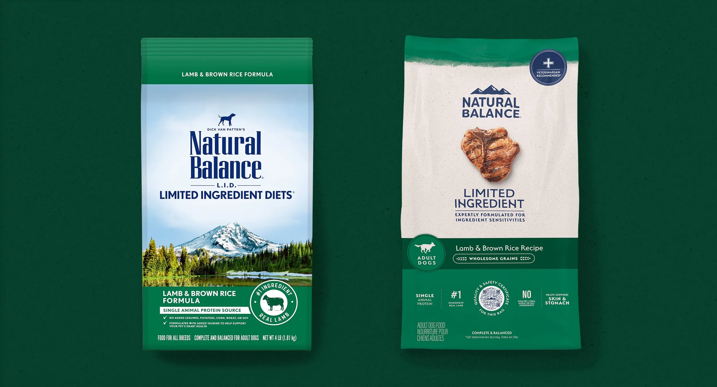 Before and after photo of Natural Balance Limited Ingredient dog food