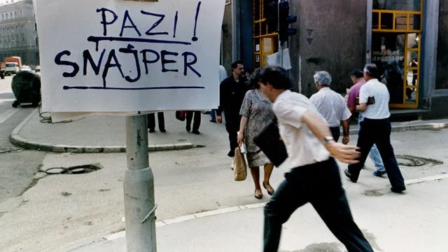 Sniper Alley i Sarajevo under borgerkrigen