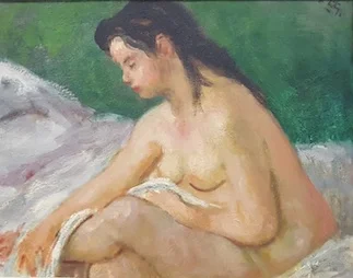 Robert Philipp, American (1895-1981) (the) Bather Oil on Canvas, 11 x 14 inches Signed lower right