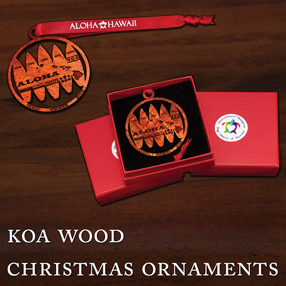 Koa Wood Christmas Ornaments