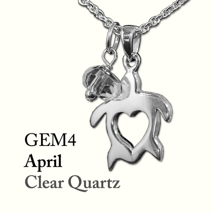 April Clear Quartz Gem Drop