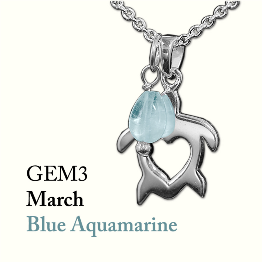 March Blue Aquamarine Gem Drop