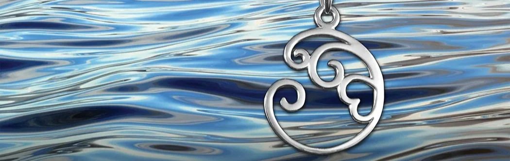 Sterling Silver Wave Pendant