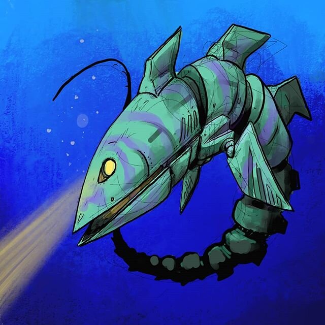 Robo sea creature
#marchofrobots #robot #robots #scifi #scifiart #sciencefiction #sciencefictionart #digital #digitalart #digitalsketch #sketch #sketching #drawing #illustration #art #artist