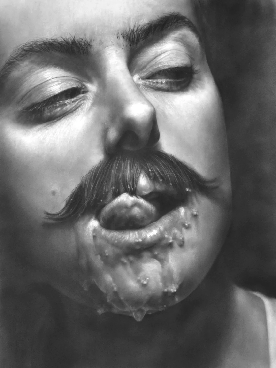 Full of Me, Graphite on paper, 50 x 38 inches
