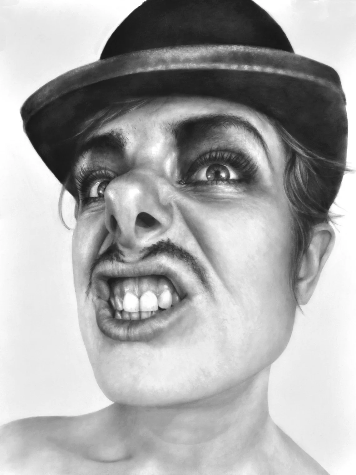 The Weasel, Graphite on paper, 50 x 38 inches