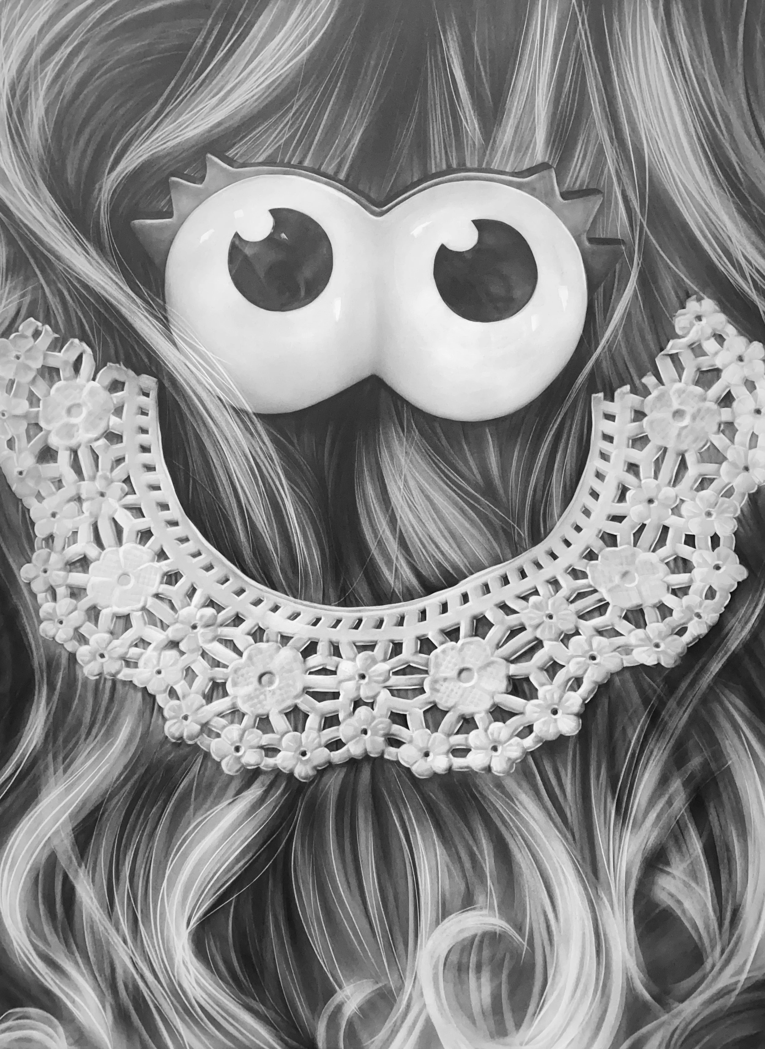 Put on Your Happy Face, Graphite, 50 x 37