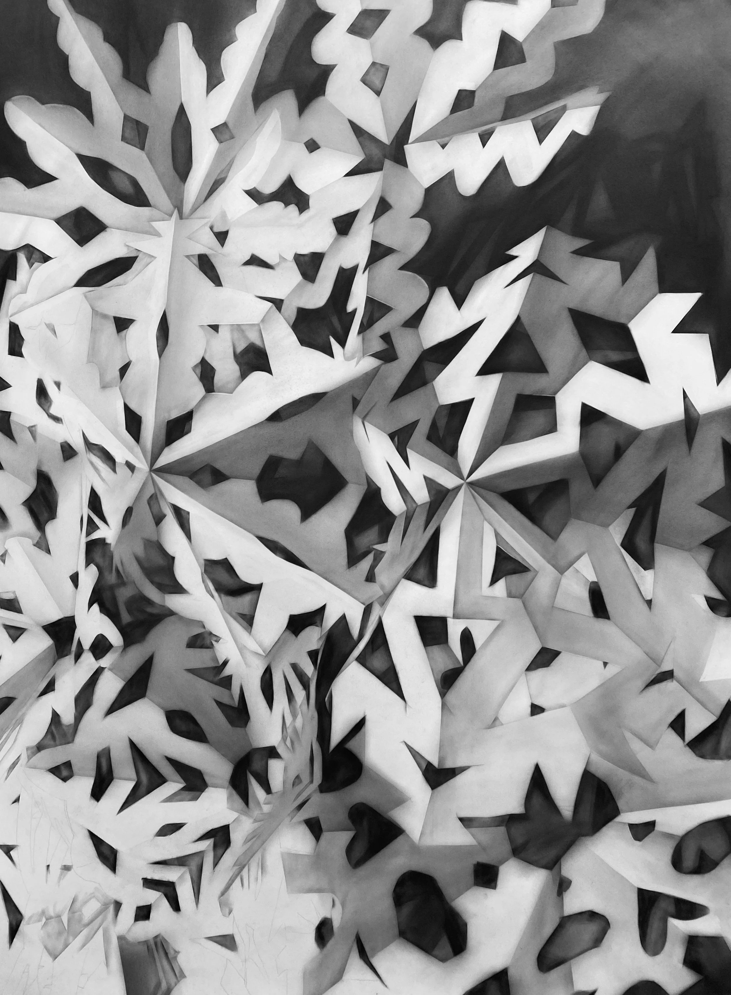 Snowstorm, Graphite, 60 x 45, inches