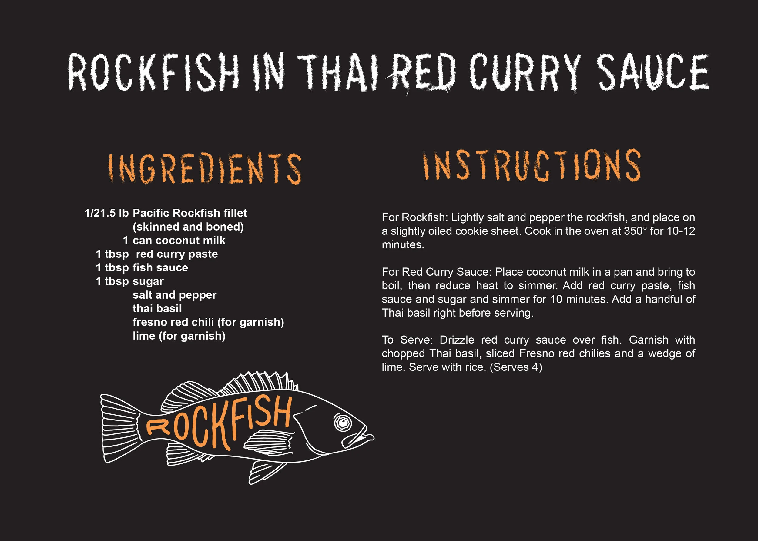 Rockfish in Thai red curry sauce — Positively Groundfish