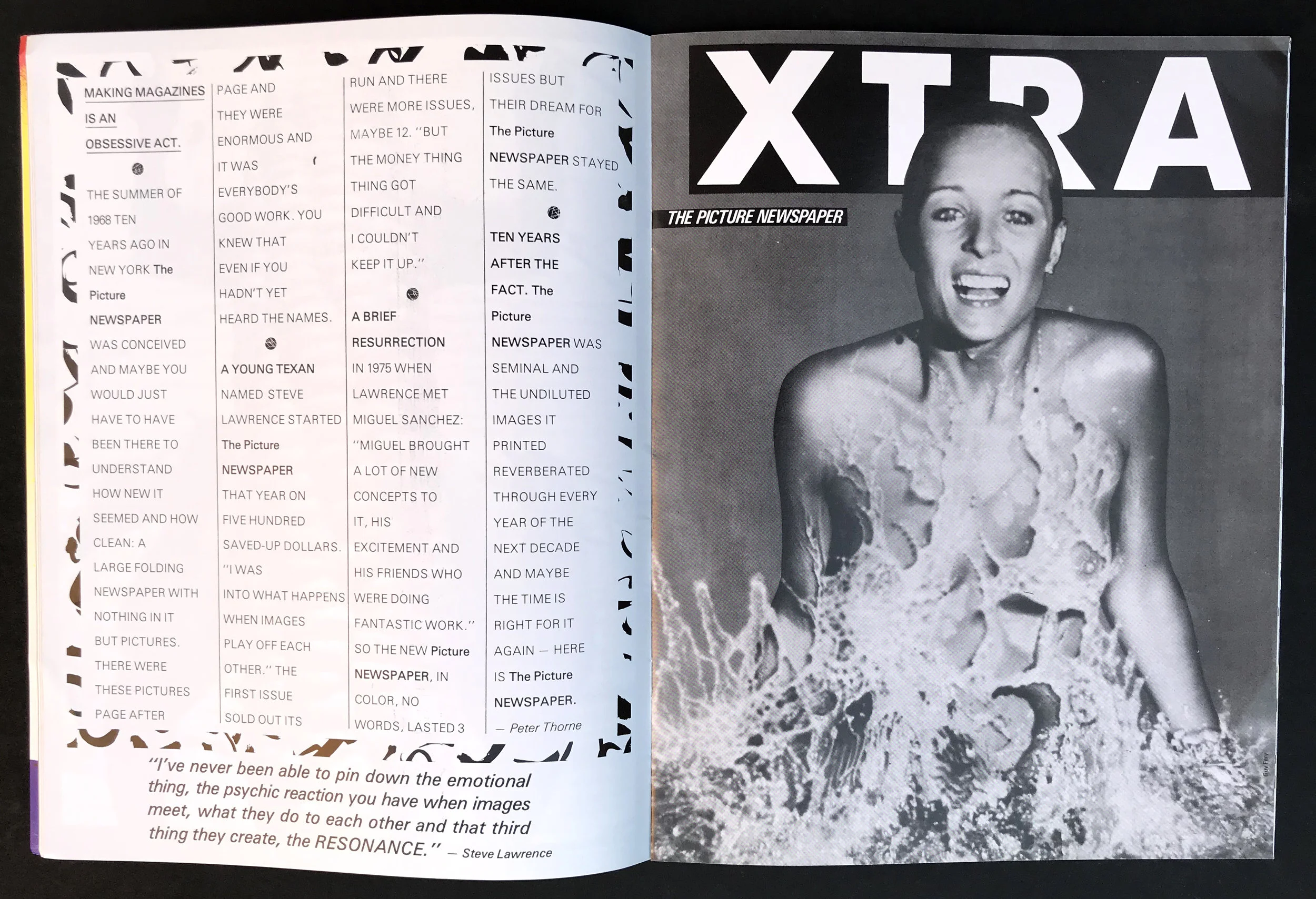   XTRA (The Picture Newspaper) was a special eight page issue that we put together for the Jul/Aug issue of WET Magazine in 1978.  