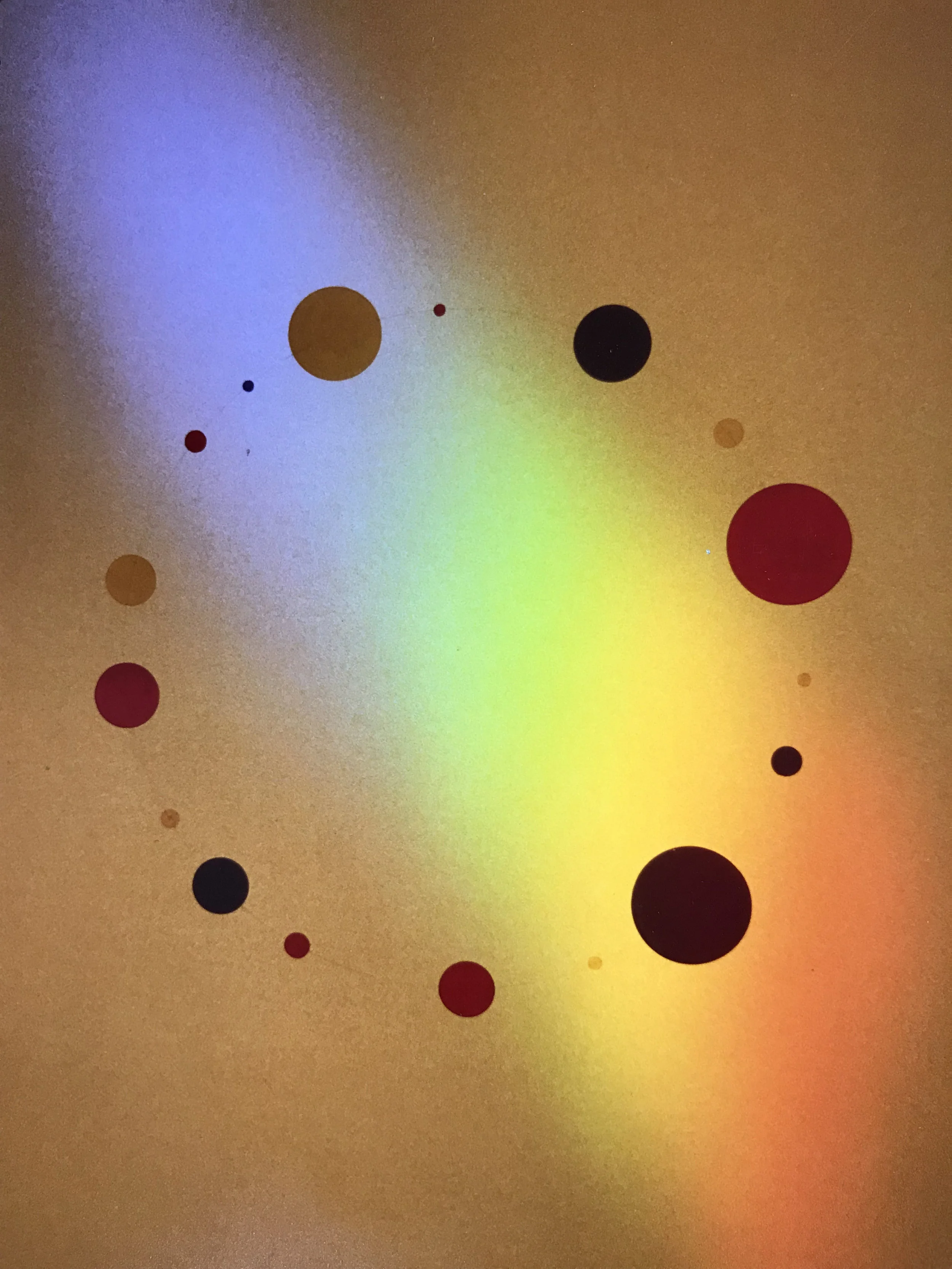  Untitled, photo of drawing lit by crystal, 1981 