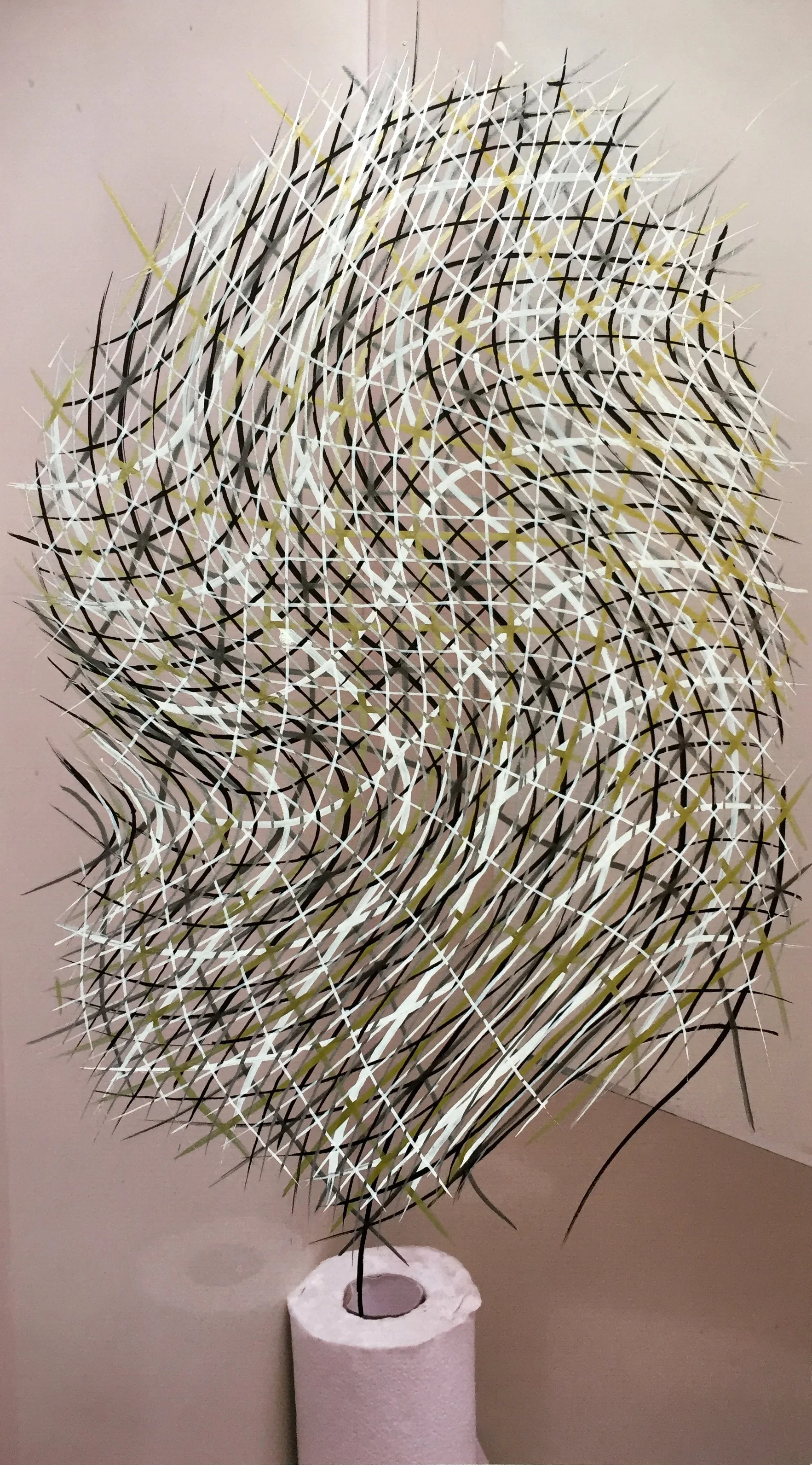  TP Grid, acrylic pens on digital photo print, 11 × 17 in. 