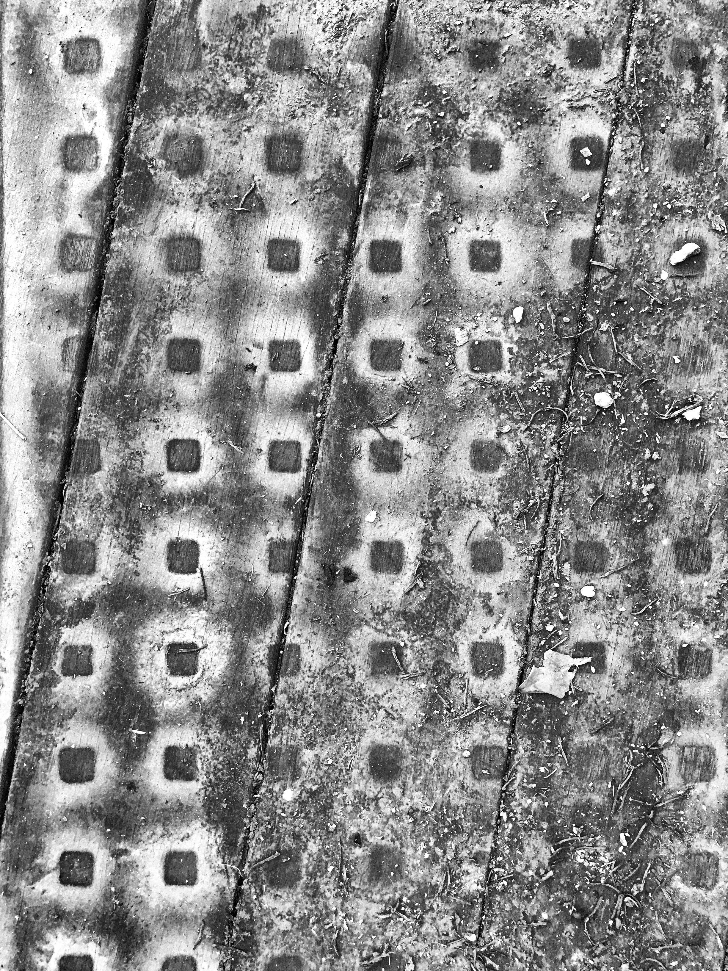  Grid Imprint on Wood 