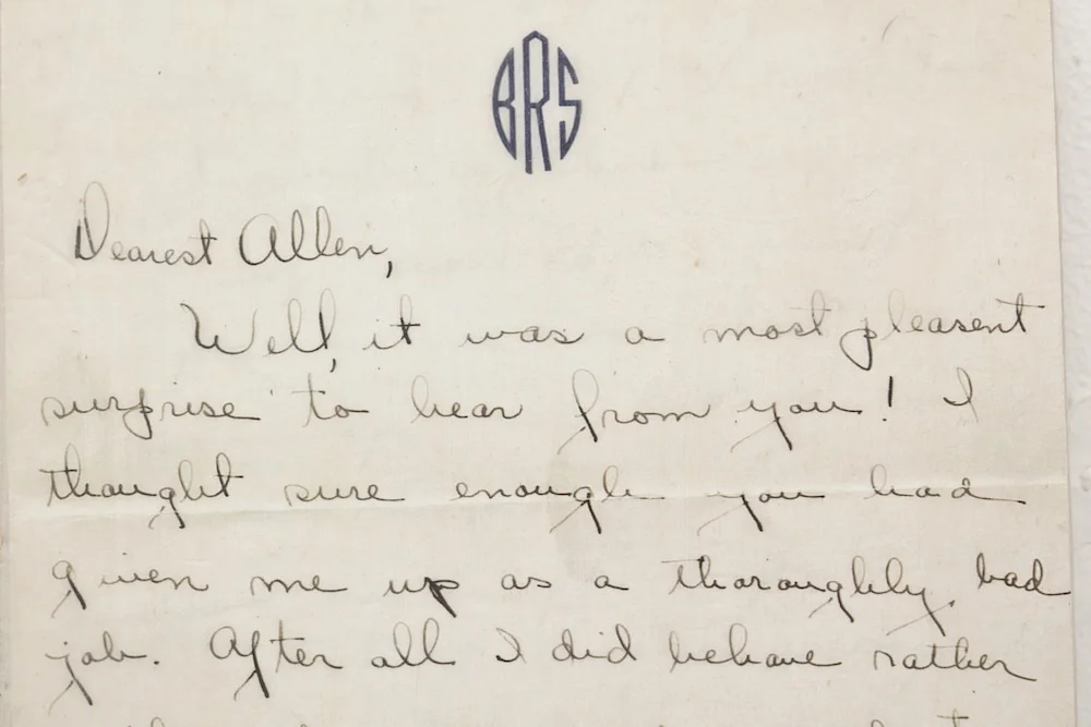 Detail: Letter from Betty to Allen.