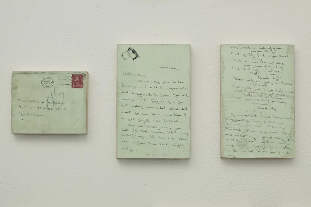 Detail: one of the letters that Betty Roeser wrote to Allen.
