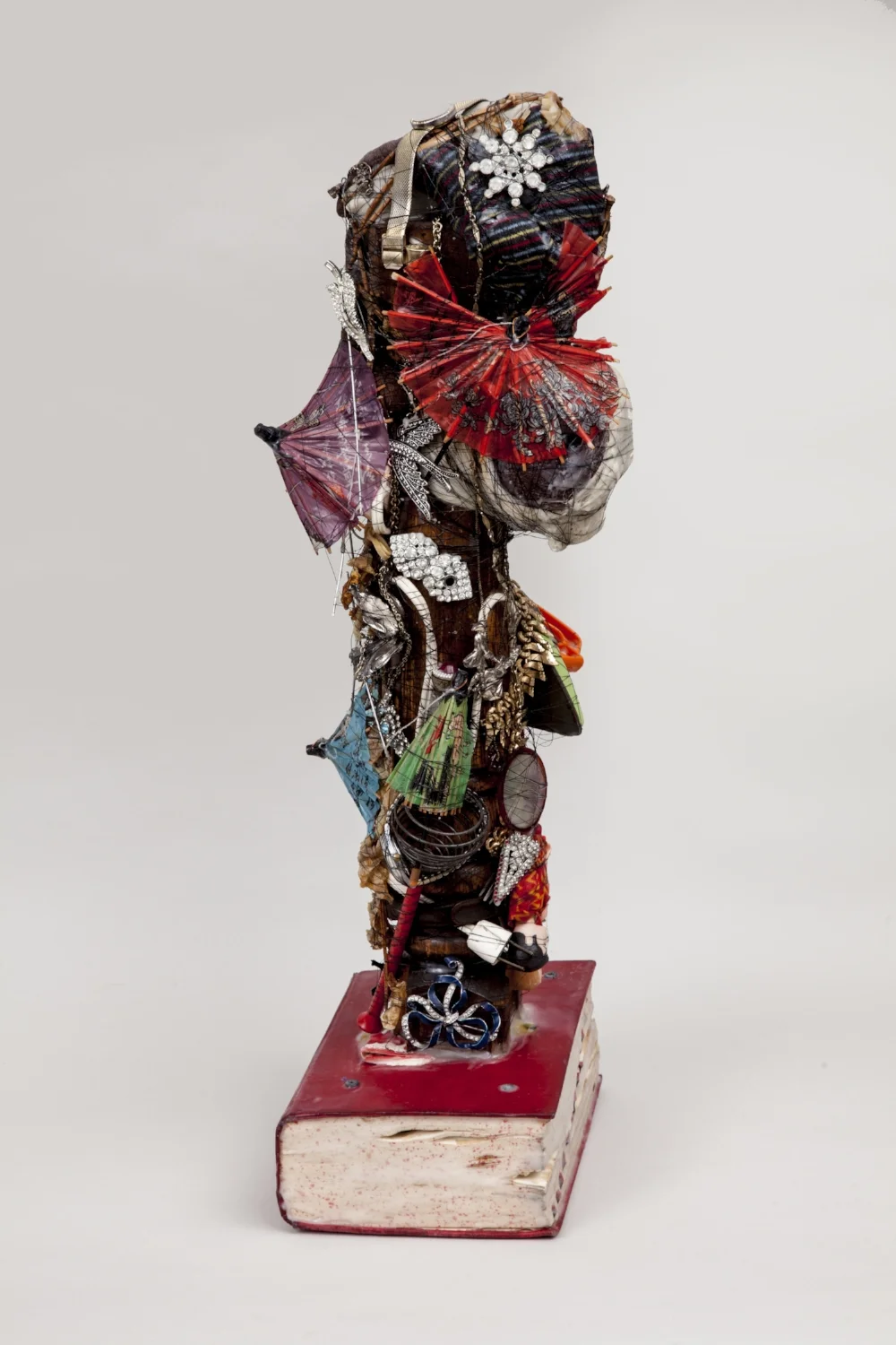 Marilyn's Totem, 2016, mixed media with encaustic, 27 x 9.5 x 8.5 inches