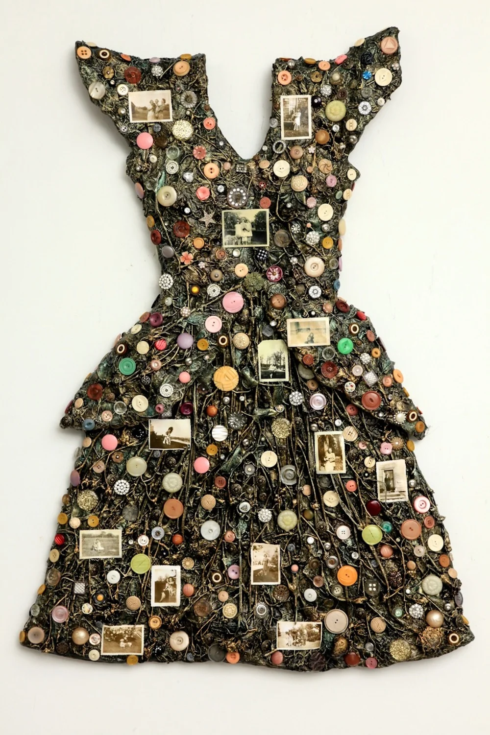 Dogs Are Forever #2, 2013, mixed media relief with encaustic, 41 x 30.5 x 3.5 inches