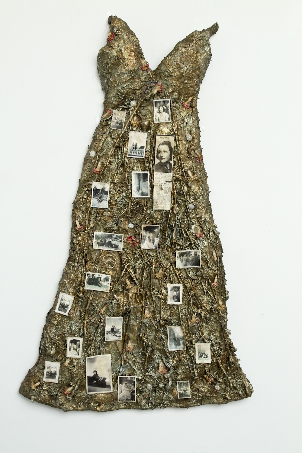 Visitor, 2013, mixed media relief with encaustic, 49.25 x 30.5 x 4 inches