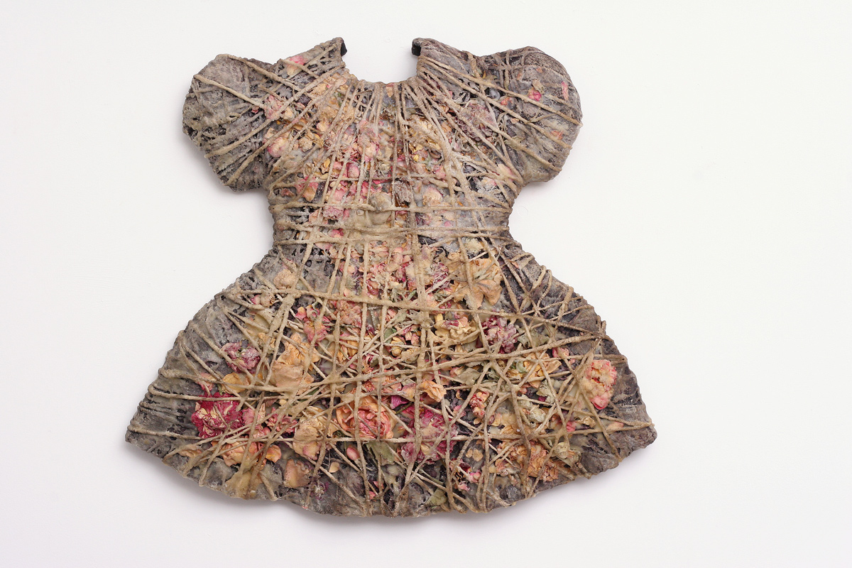 Devotion, 2008, mixed media relief with encaustic, 21 x 24 x 3 inches