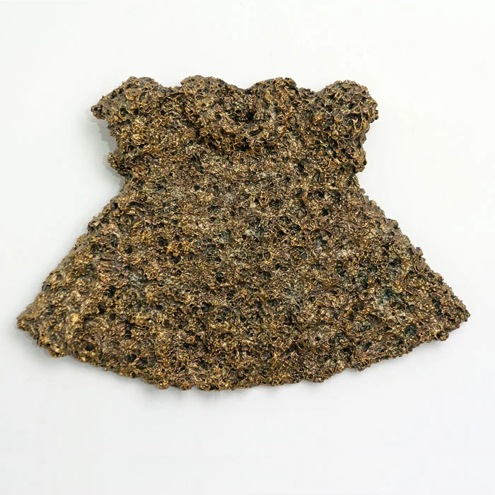 Baby Rose Gold, 2005, mixed media sculpture, 15 x 22.5 x 3 inches