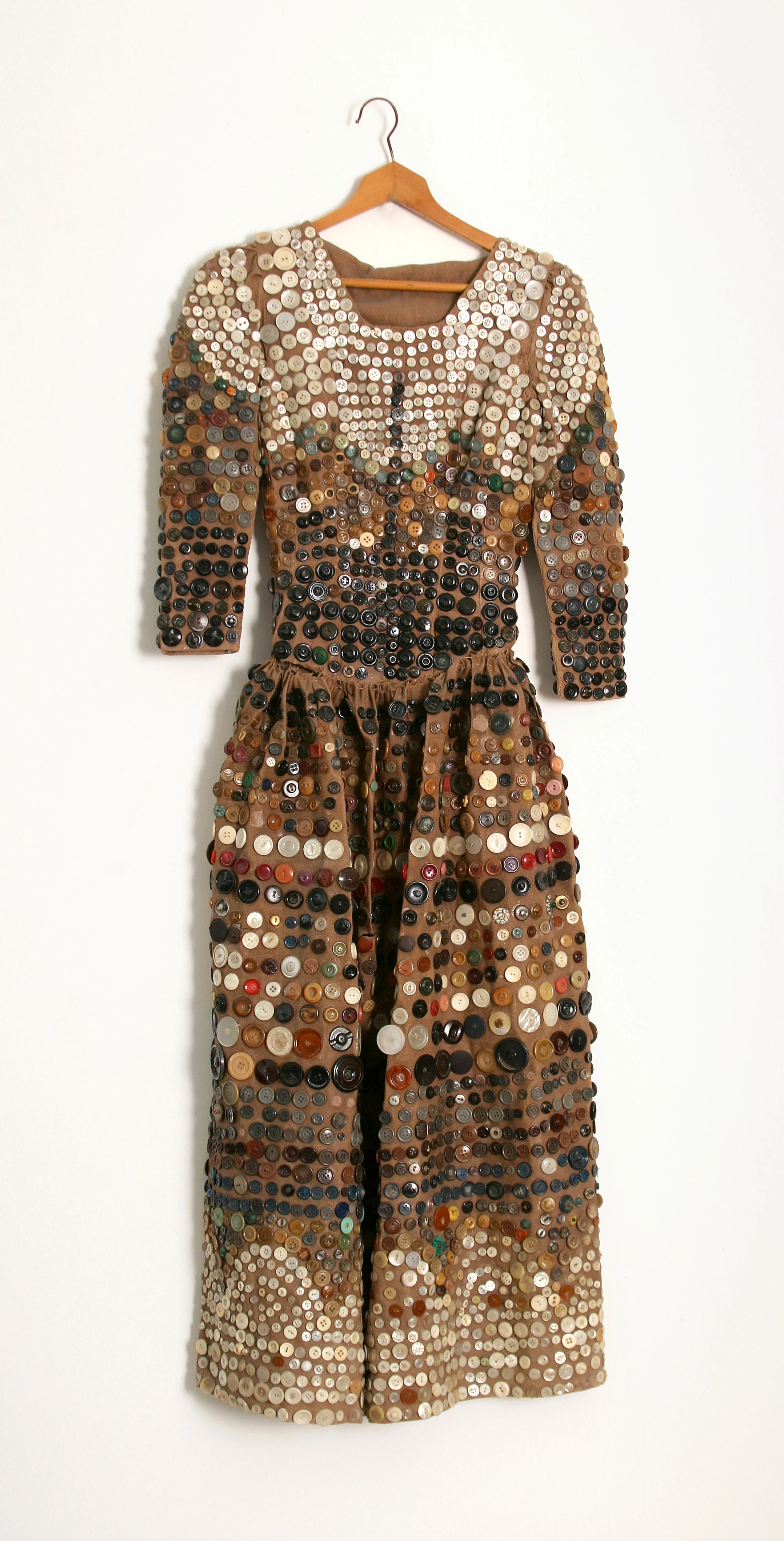 Button Dress, 1972, mixed media, 54 x 22 x 3 inches