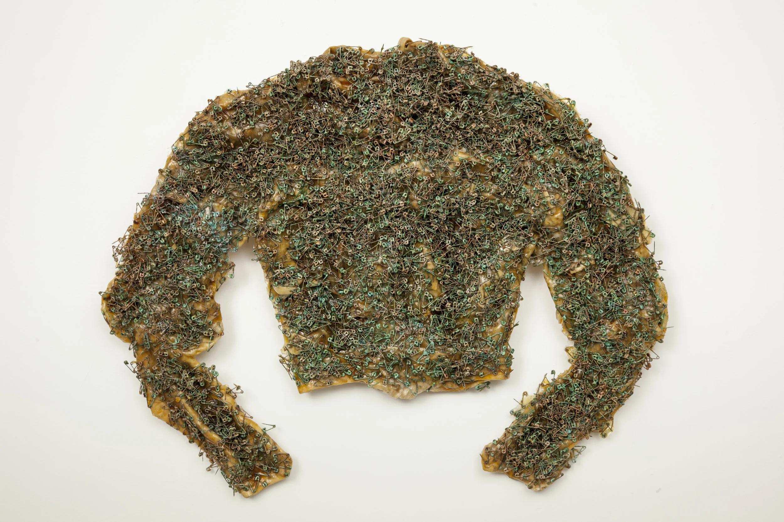 Victorian Bodice with Pins, 1988, mixed media, 21 x 26 x 1.5 inches