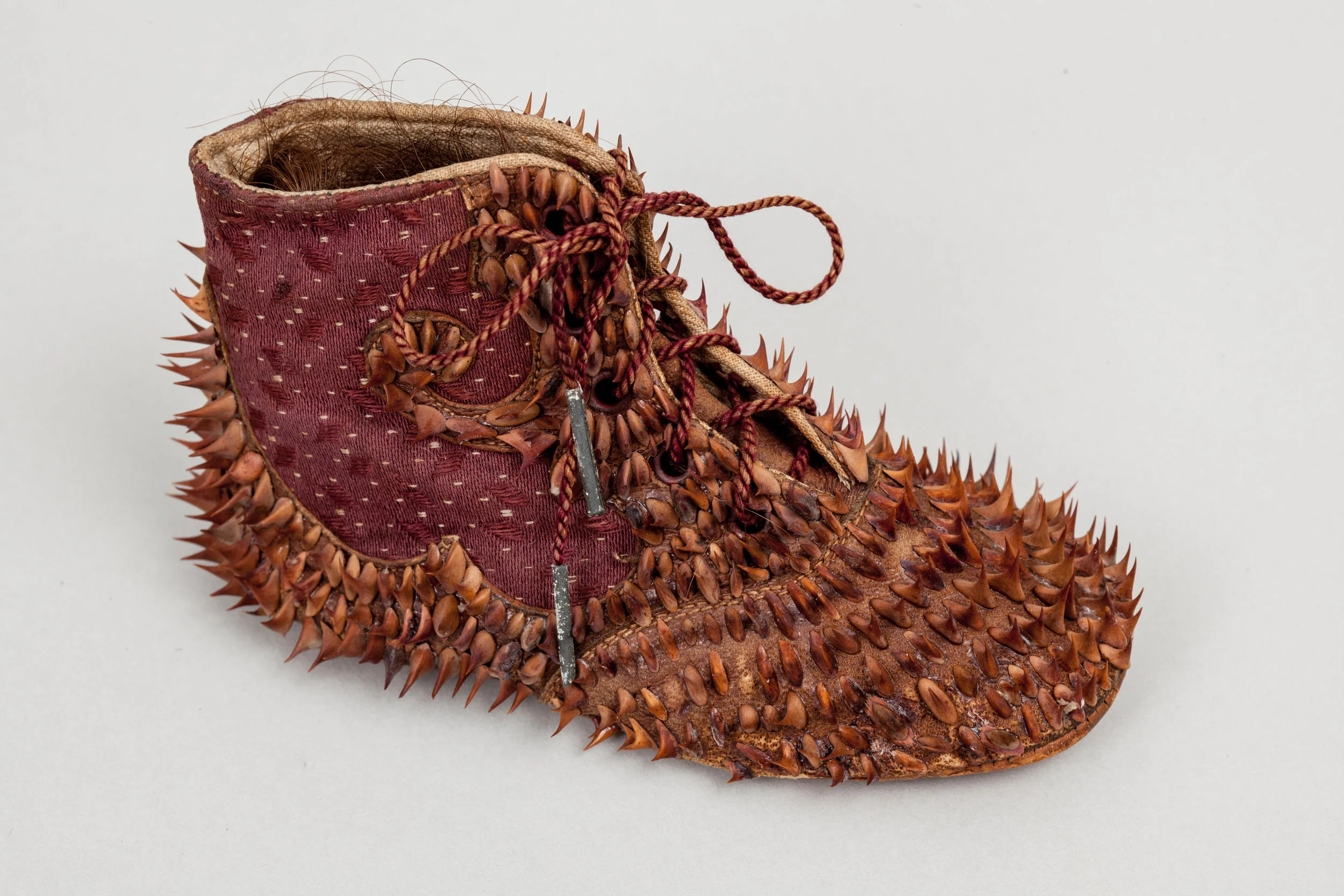 Thorn Shoe, 1976, mixed media sculpture, 3 x 5 x 2.5 inches