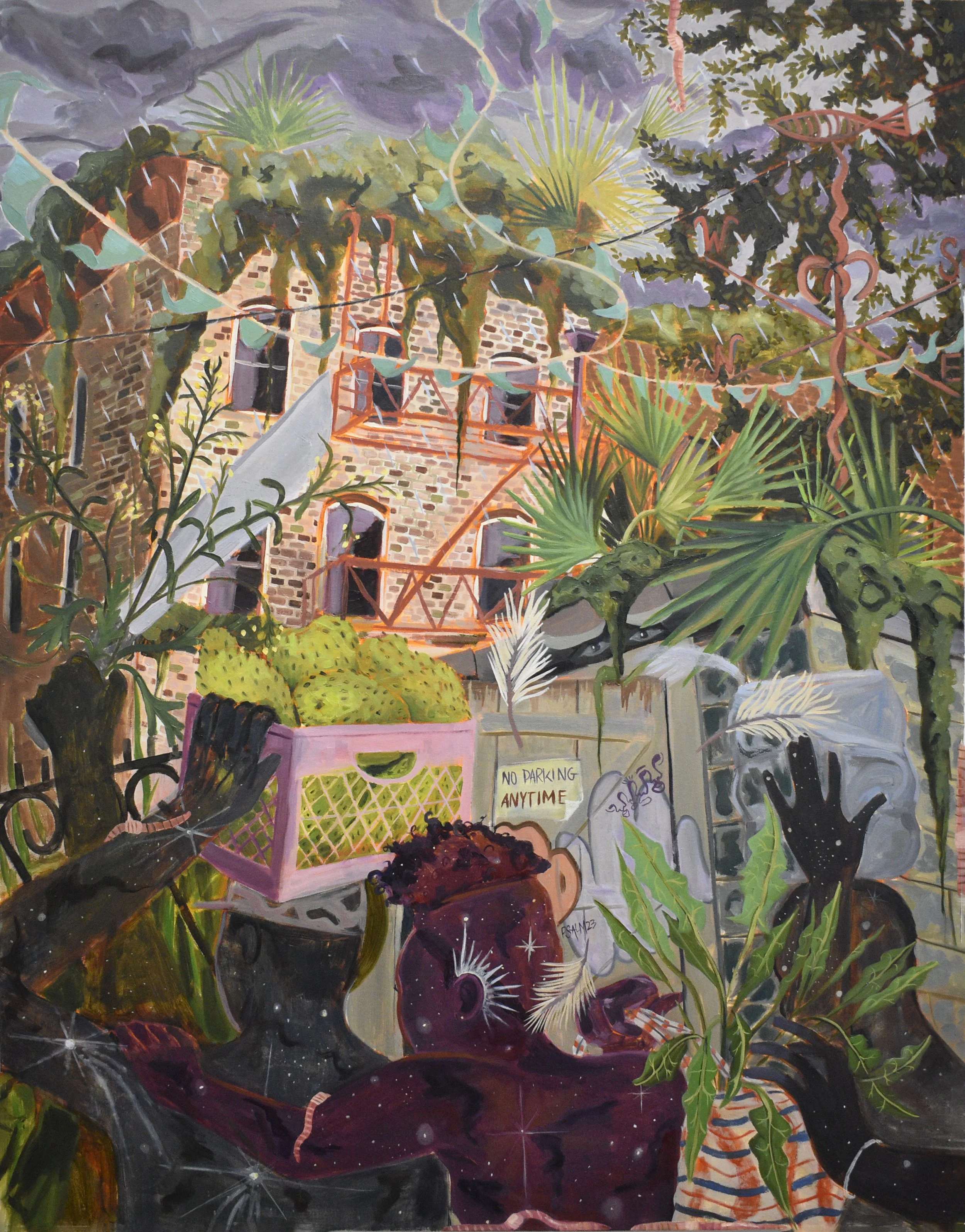    This is Our Battle Too,   2024, oil on canvas, 38 x 50 inches 