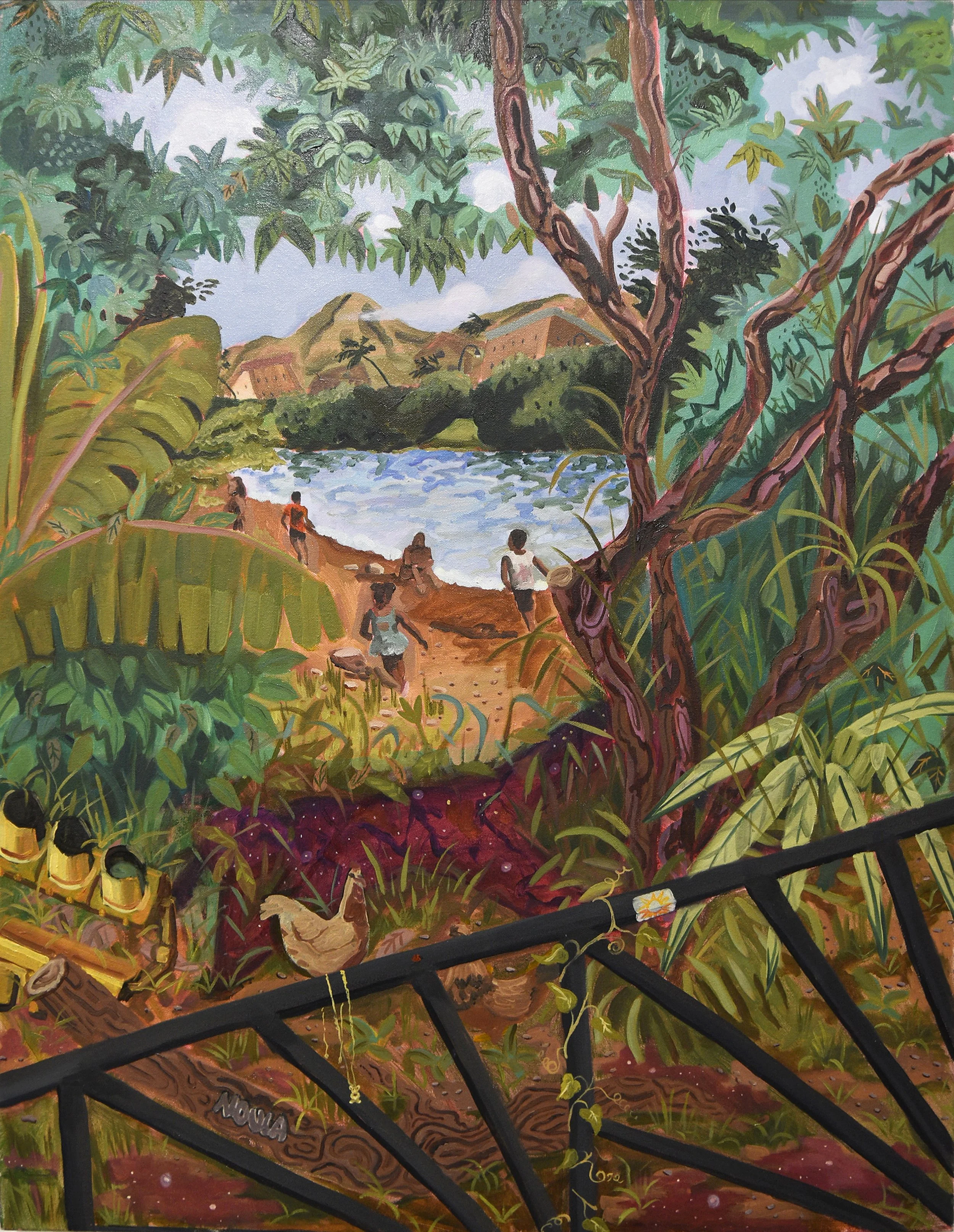    The Nature of My Mind,   2024, oil on canvas, 30 x 40 inches 