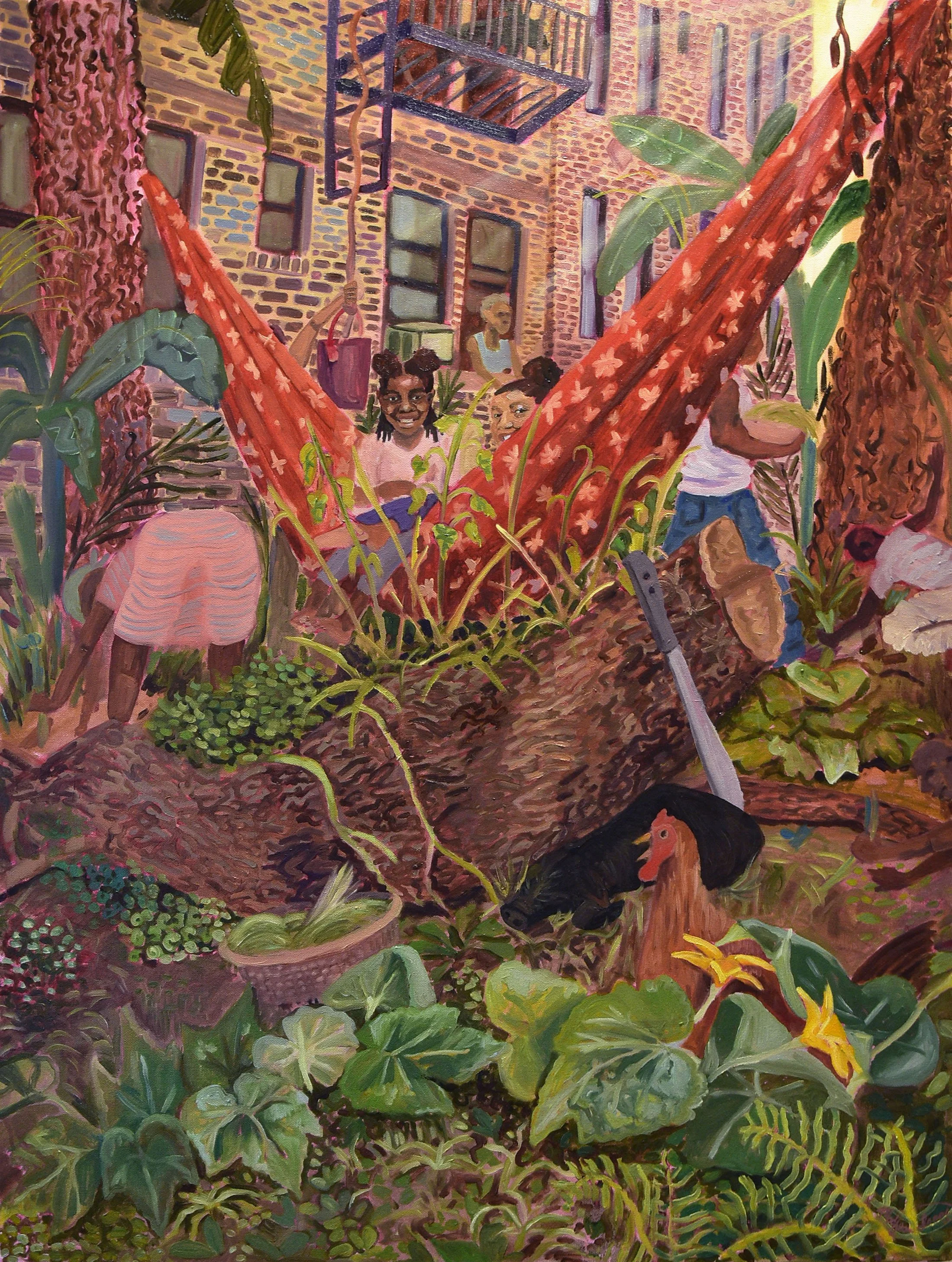    Foraging During Golden Hour  , 2023, oil on canvas, 30 x 40 inches   *in private collection * 