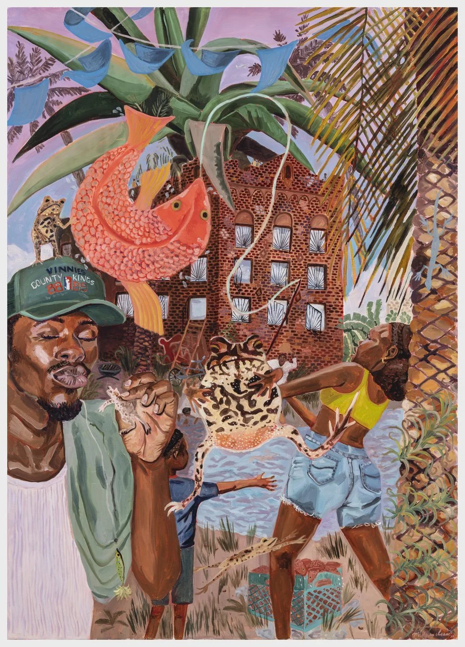    What it Took to Feed the Village  , 2023, oil on canvas, 37 x 52 inches   *in private collection * 