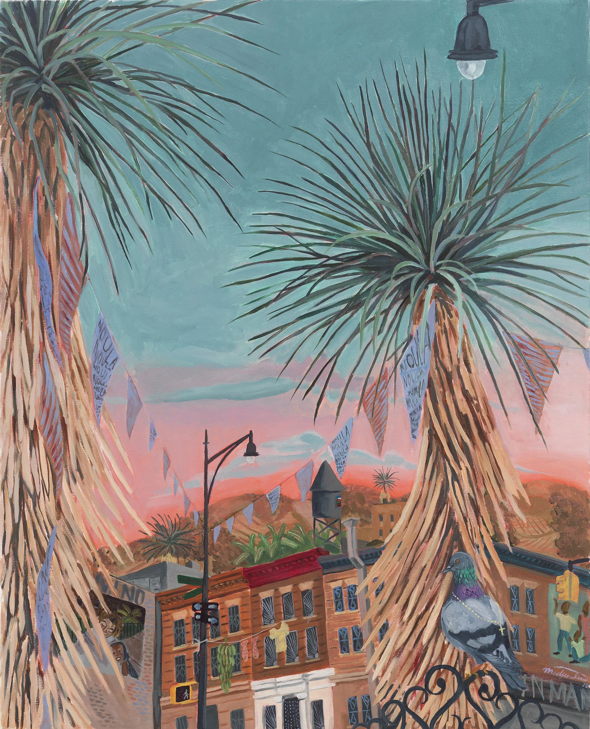    NOU LA (Prelude to Setting Roots),   2022, oil on canvas, 32 x 40 inches 