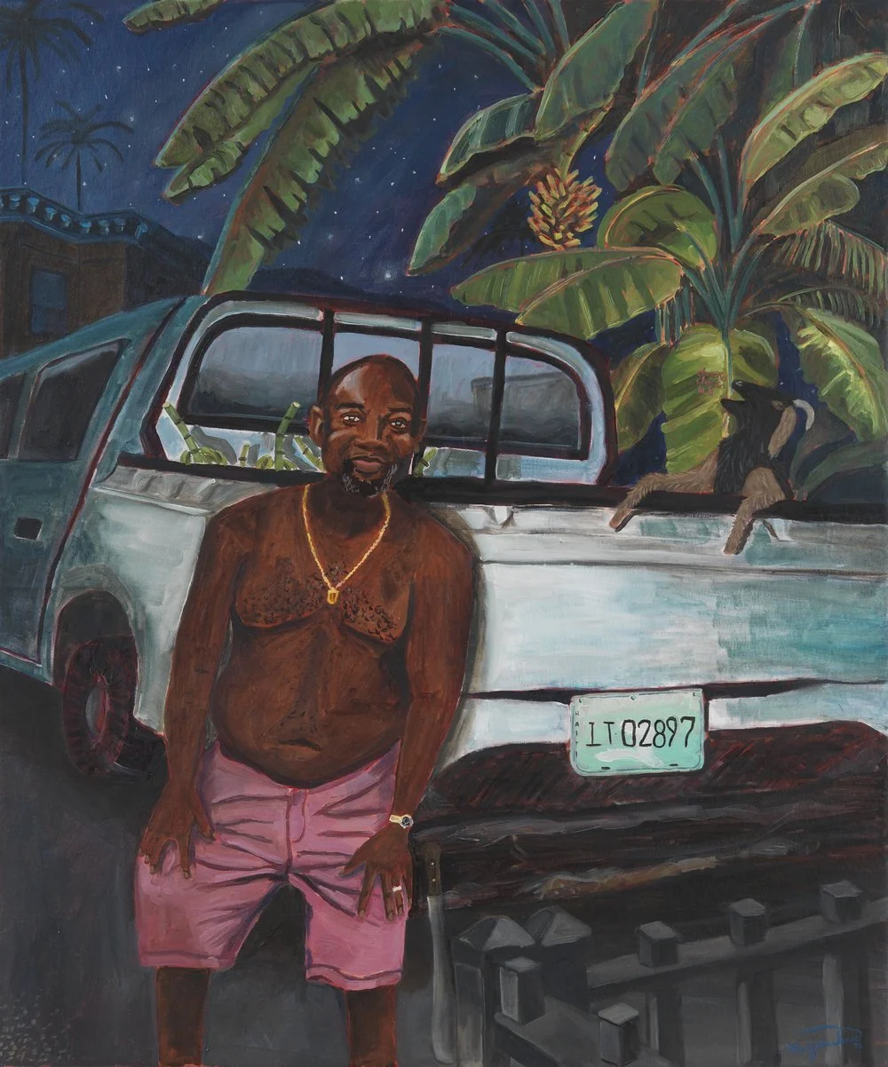    m ap mennen (I'm Chillin'),    2022 o il on canvas, 30 x 36 inches  * in private collection*  