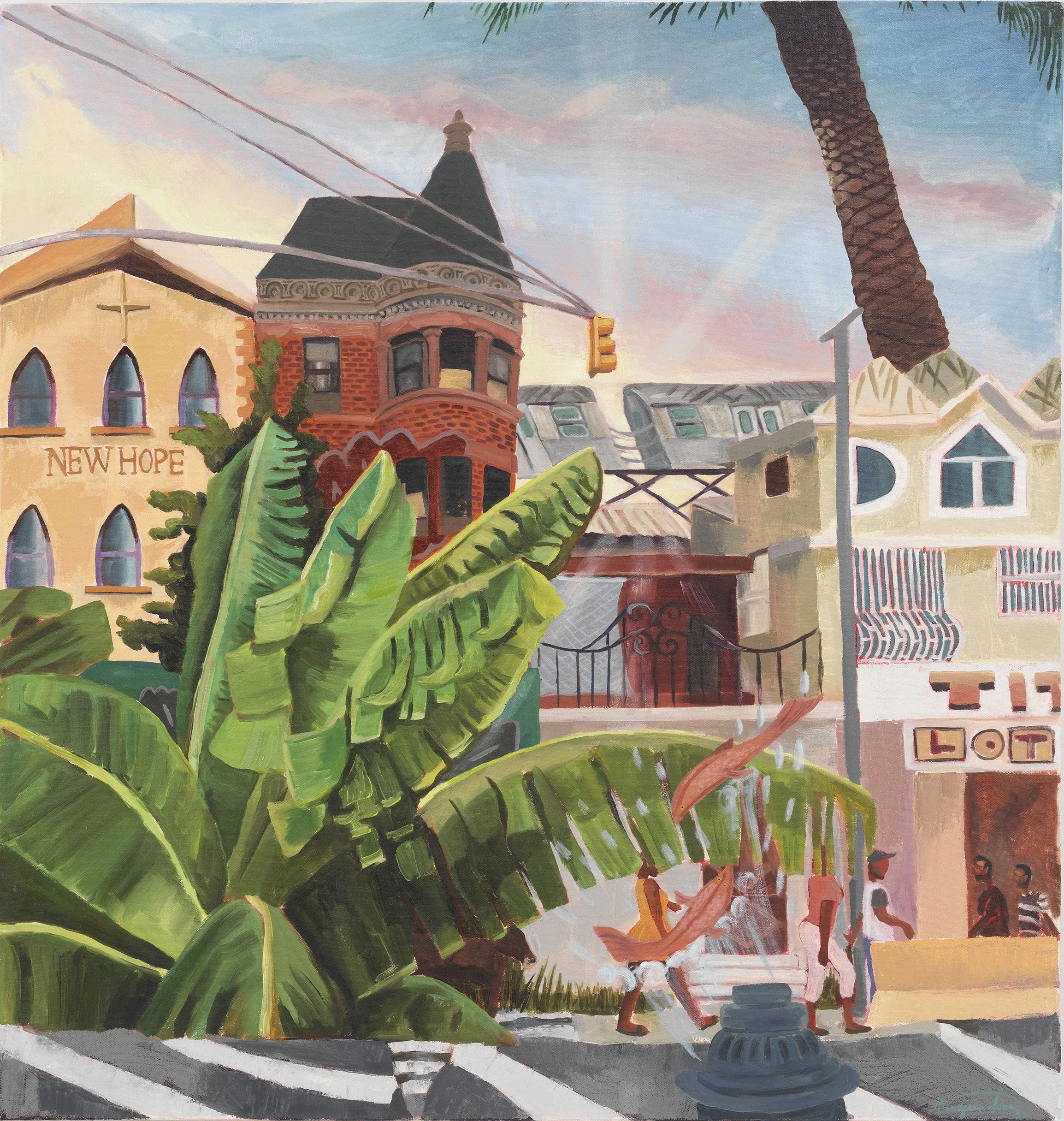    They Come in Twos,   oil on canvas, 34 x 36 in, 2022   *in private collection*  