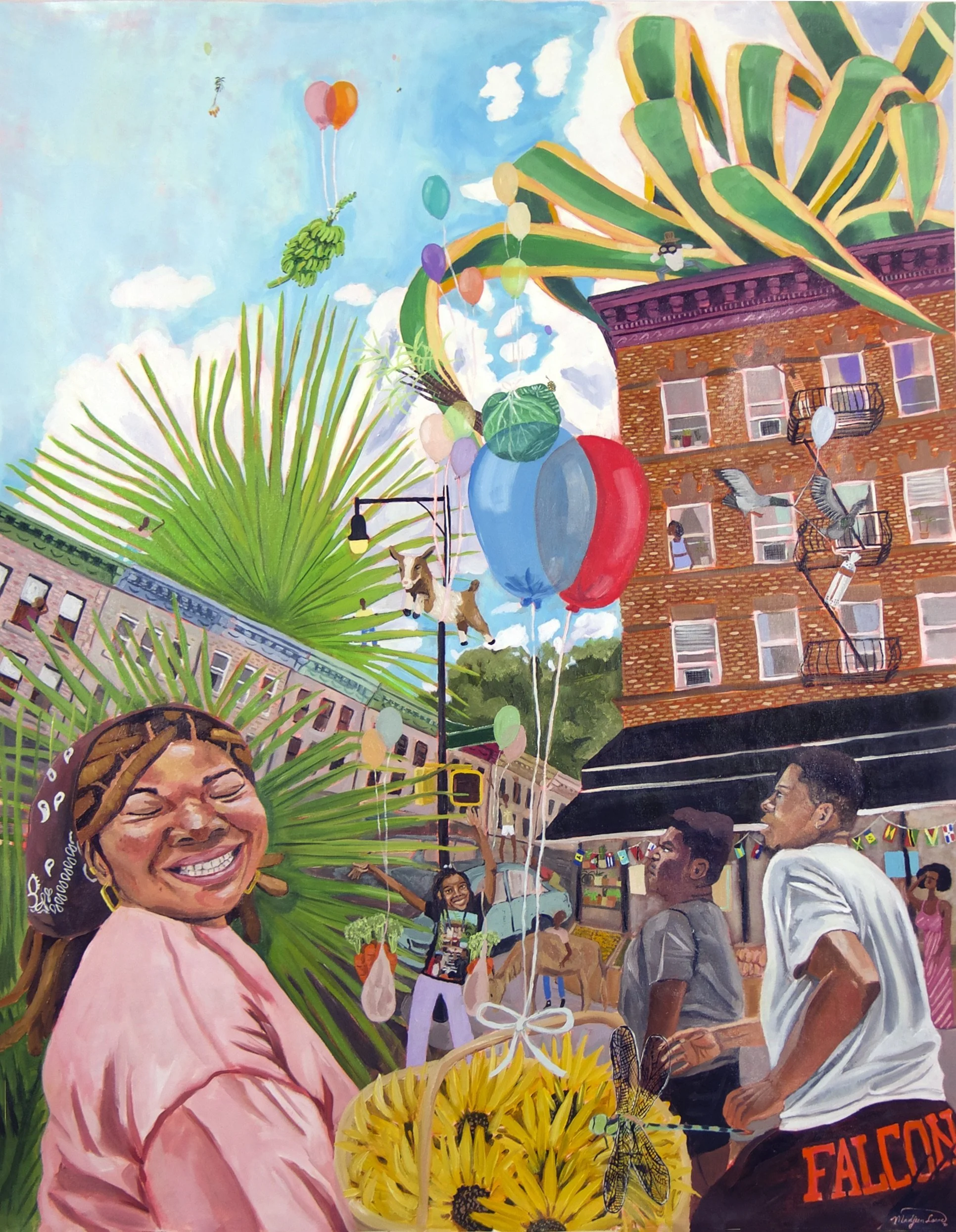    Abundant Surprises From the Sky  , 2021 oil on canvas, 42 x 54 inches   *in private collection*  