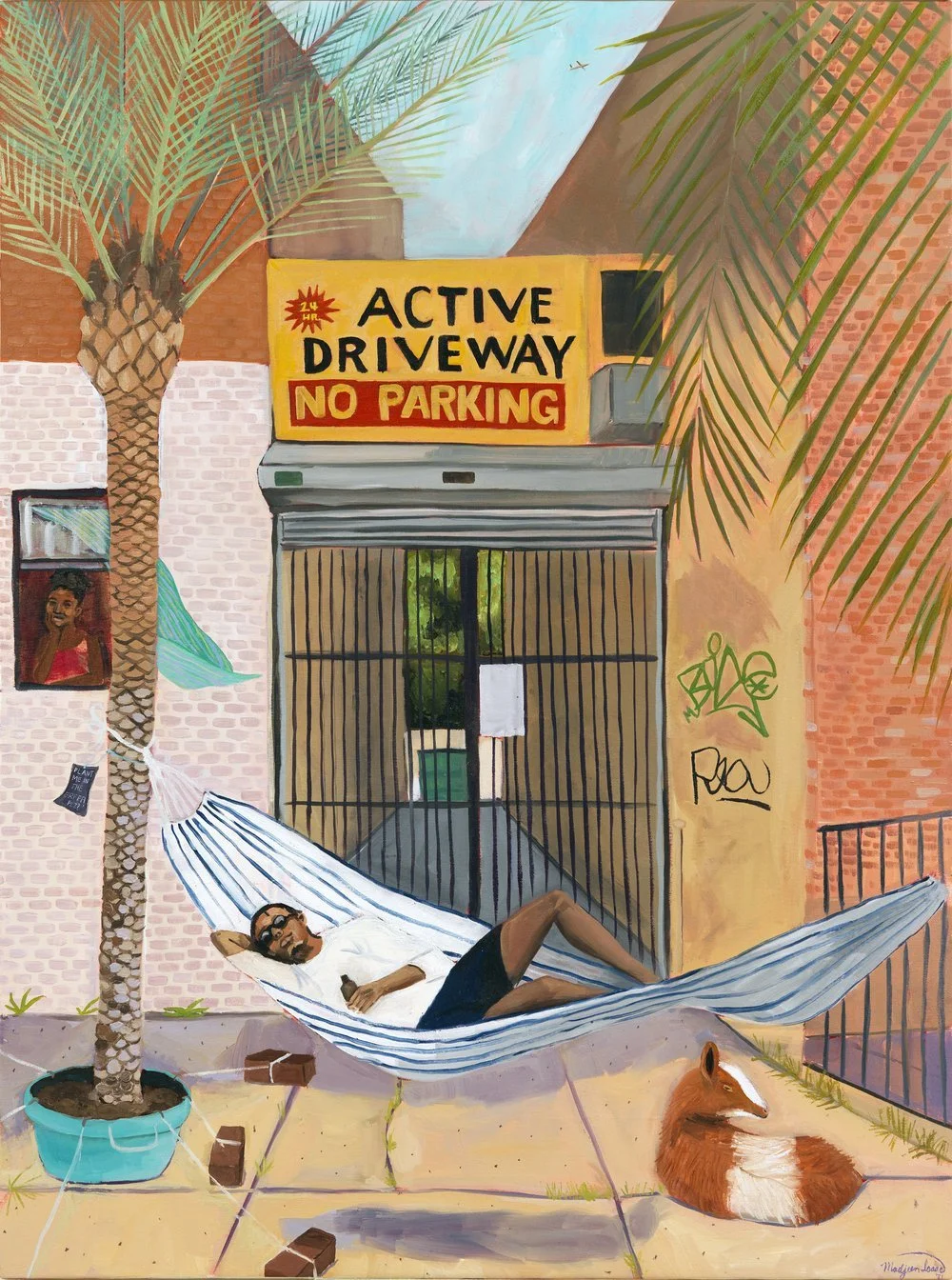    Idle  , 2021, oil on canvas, 32 x 44 inches   *in private collection * 