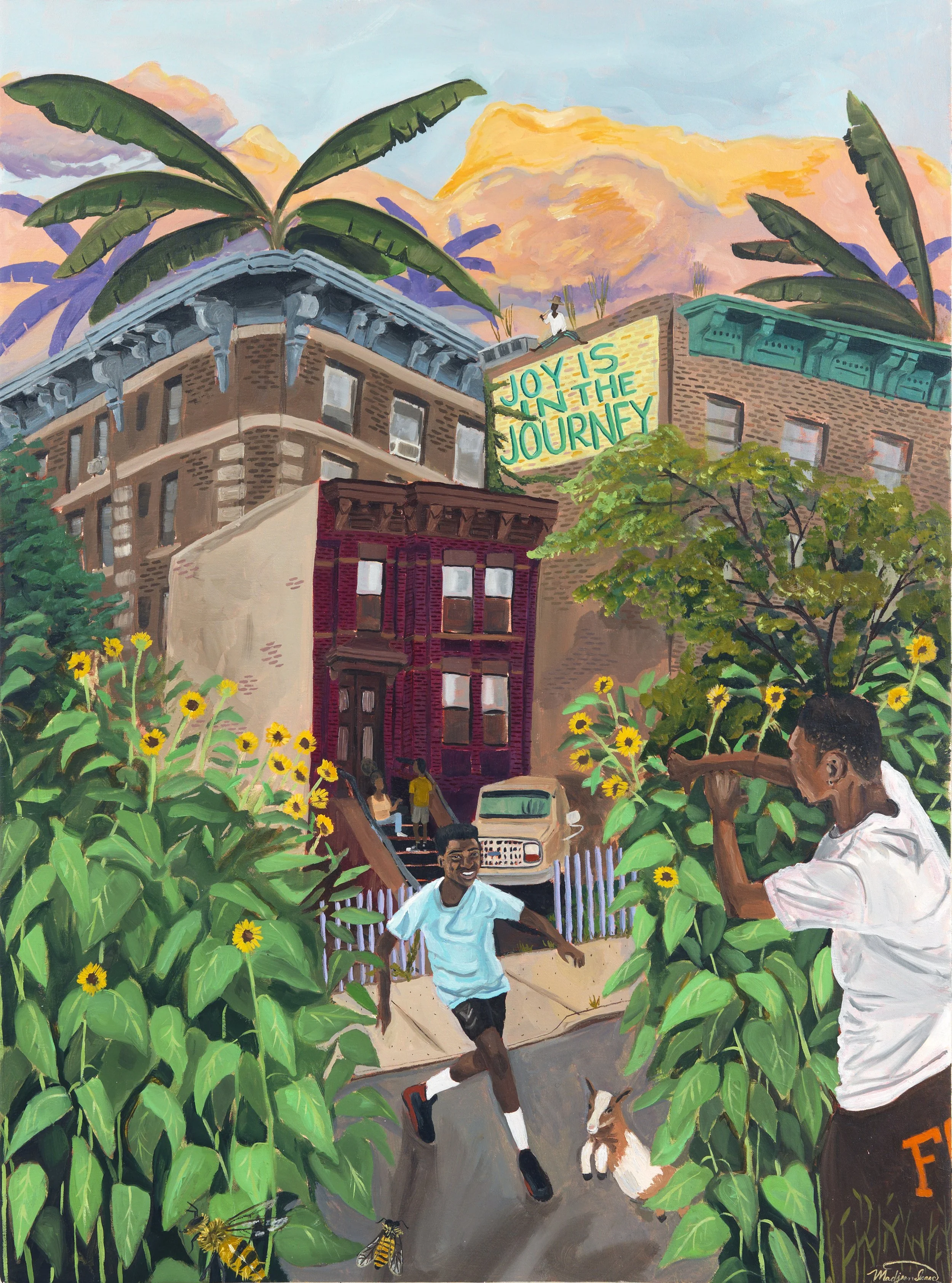    Amongst the Fruits of Our Labor,   2021, oil on canvas, 33 x 45 inches   *in private collection*  