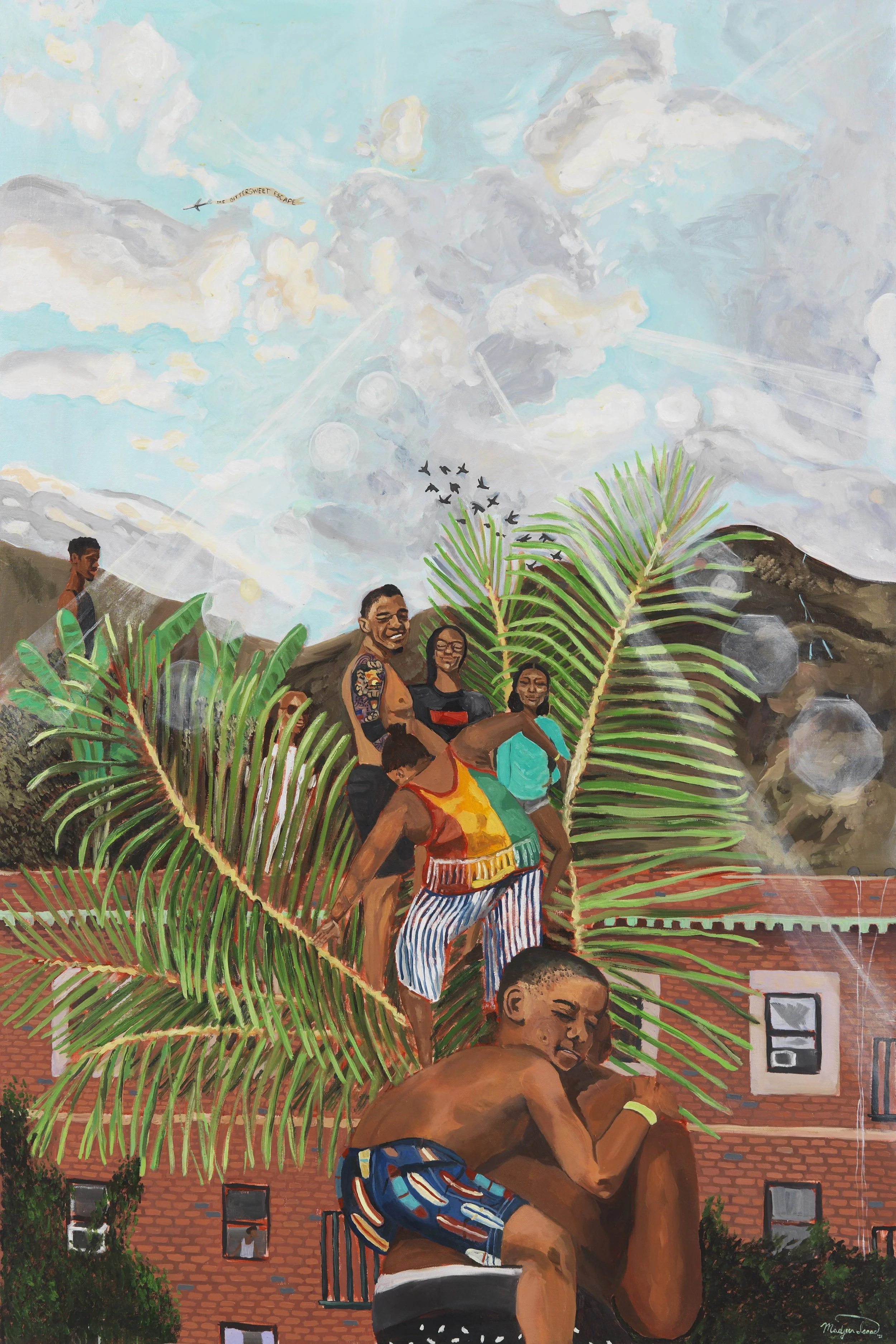    The Bittersweet Escape  , 2021, oil on canvas, 35 x 52 inches   *in private collection*  