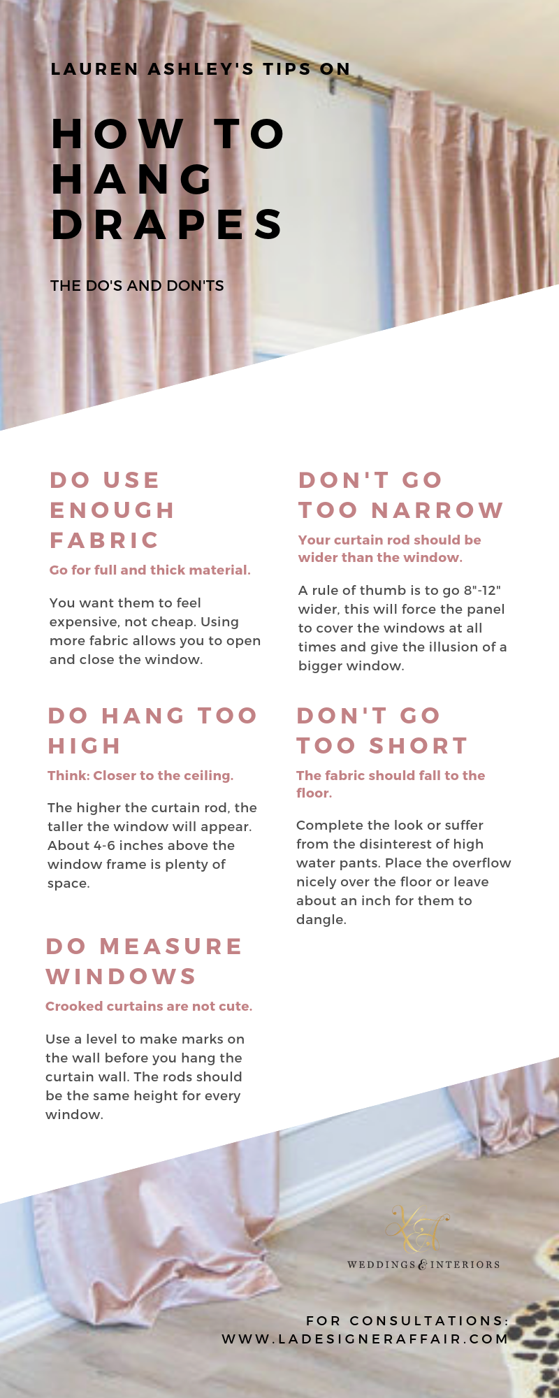 Get The Guide How To Hang Drapes Lauren Ashley Designer Affairs
